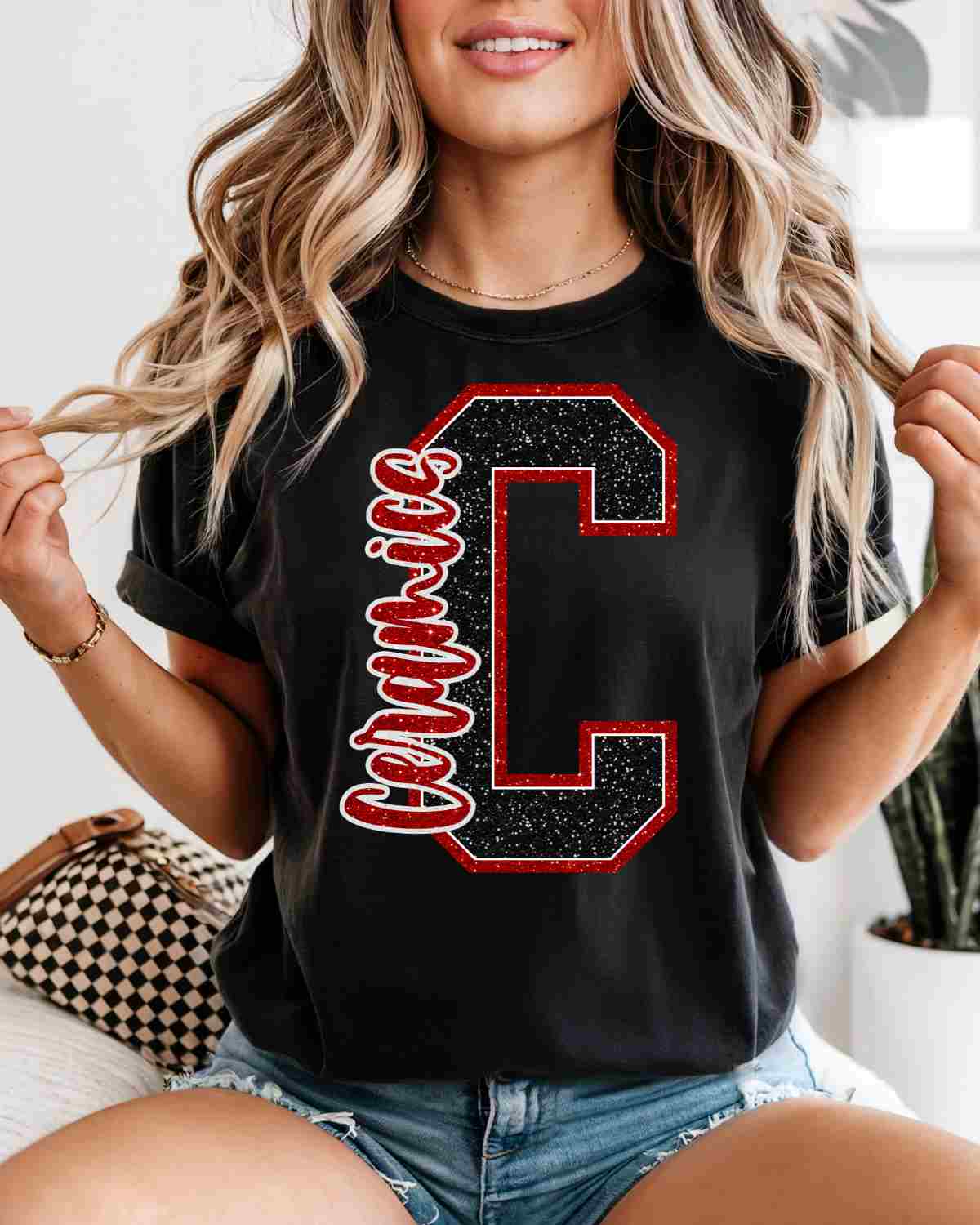 Ceramics Glitter Letter DTF Transfer