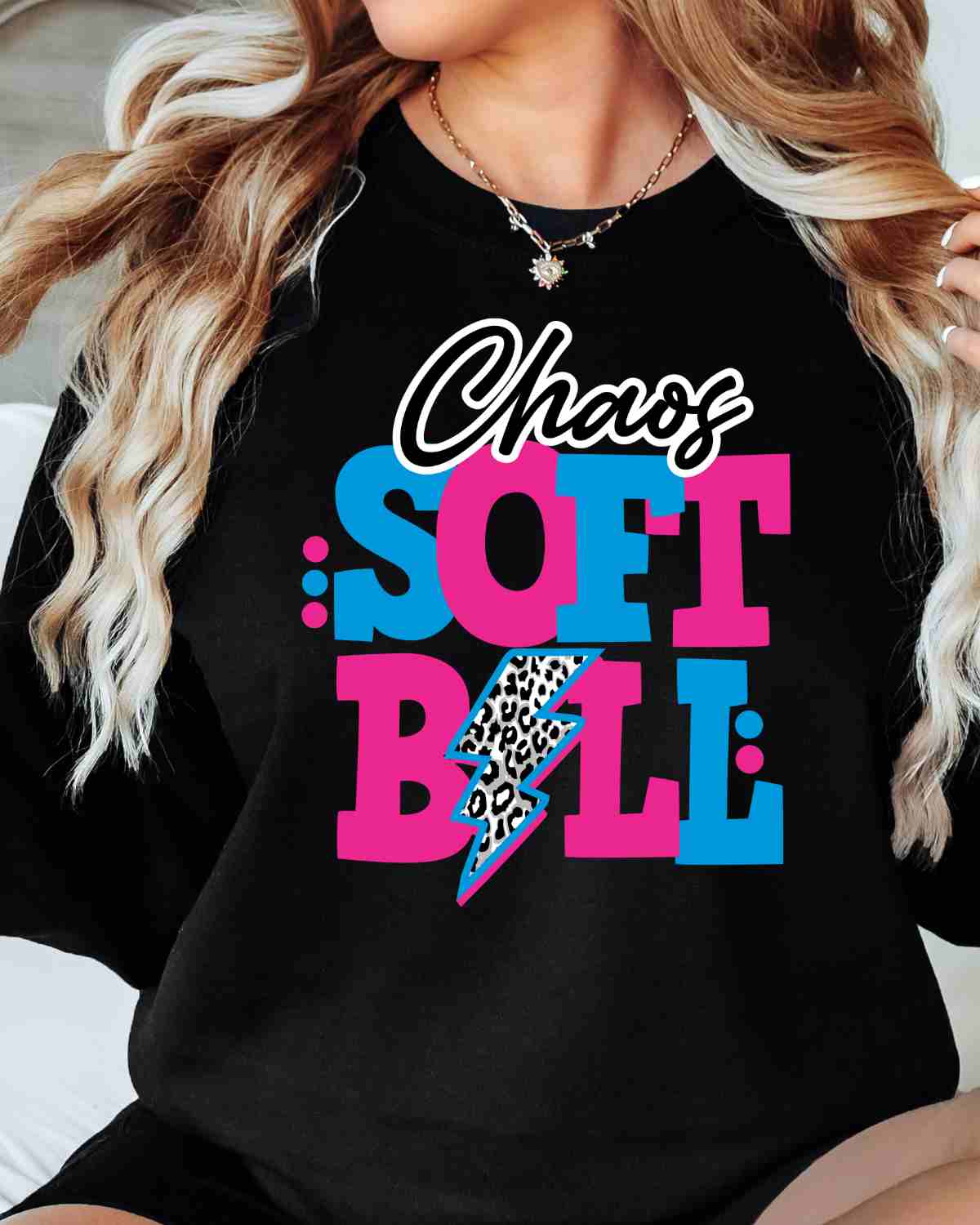 Chaos Softball Bolt DTF Transfer