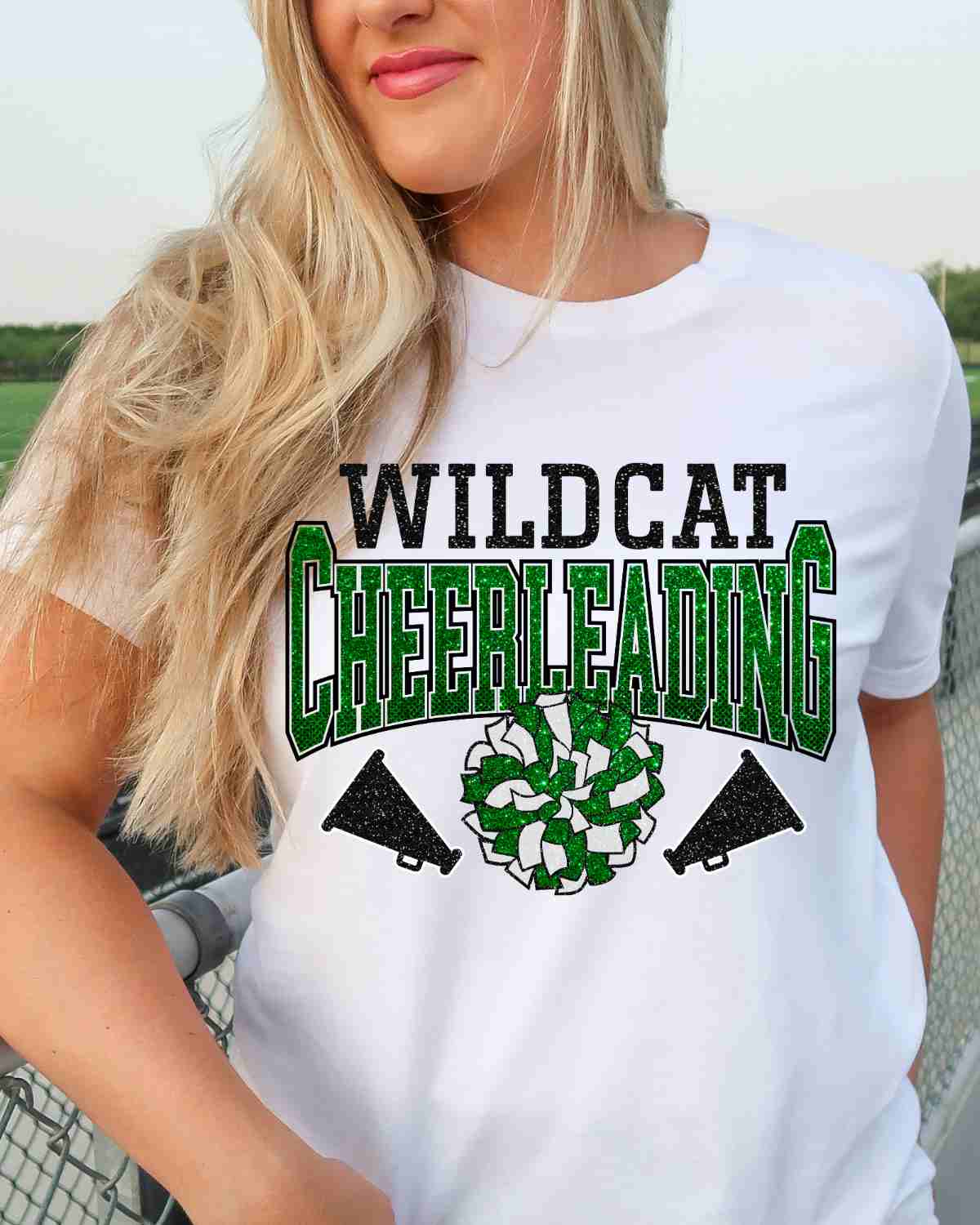 Wildcats Cheerleading Pom DTF Transfer - Rustic Grace Heat Transfer Company