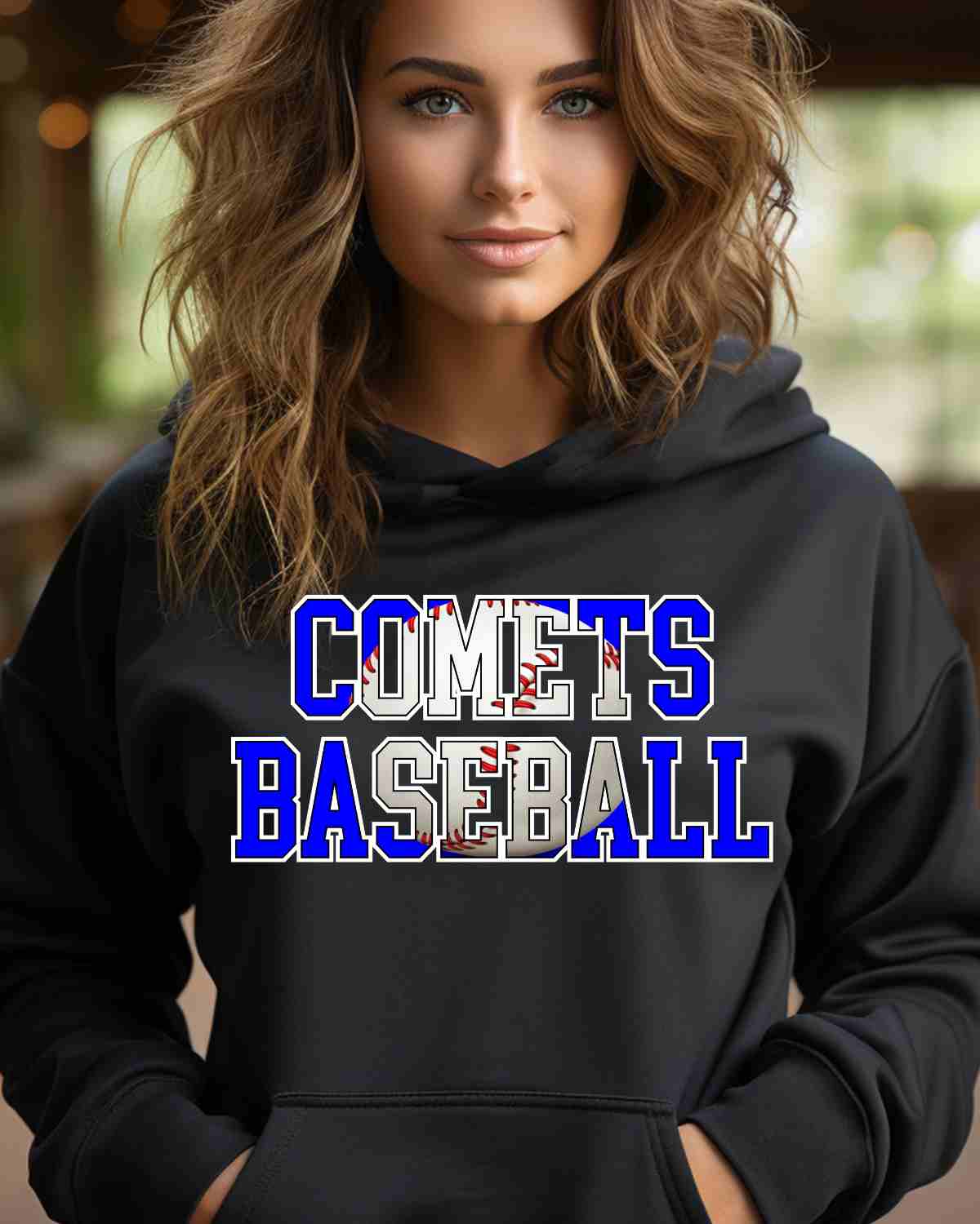 Comets Baseball Words DTF Transfer