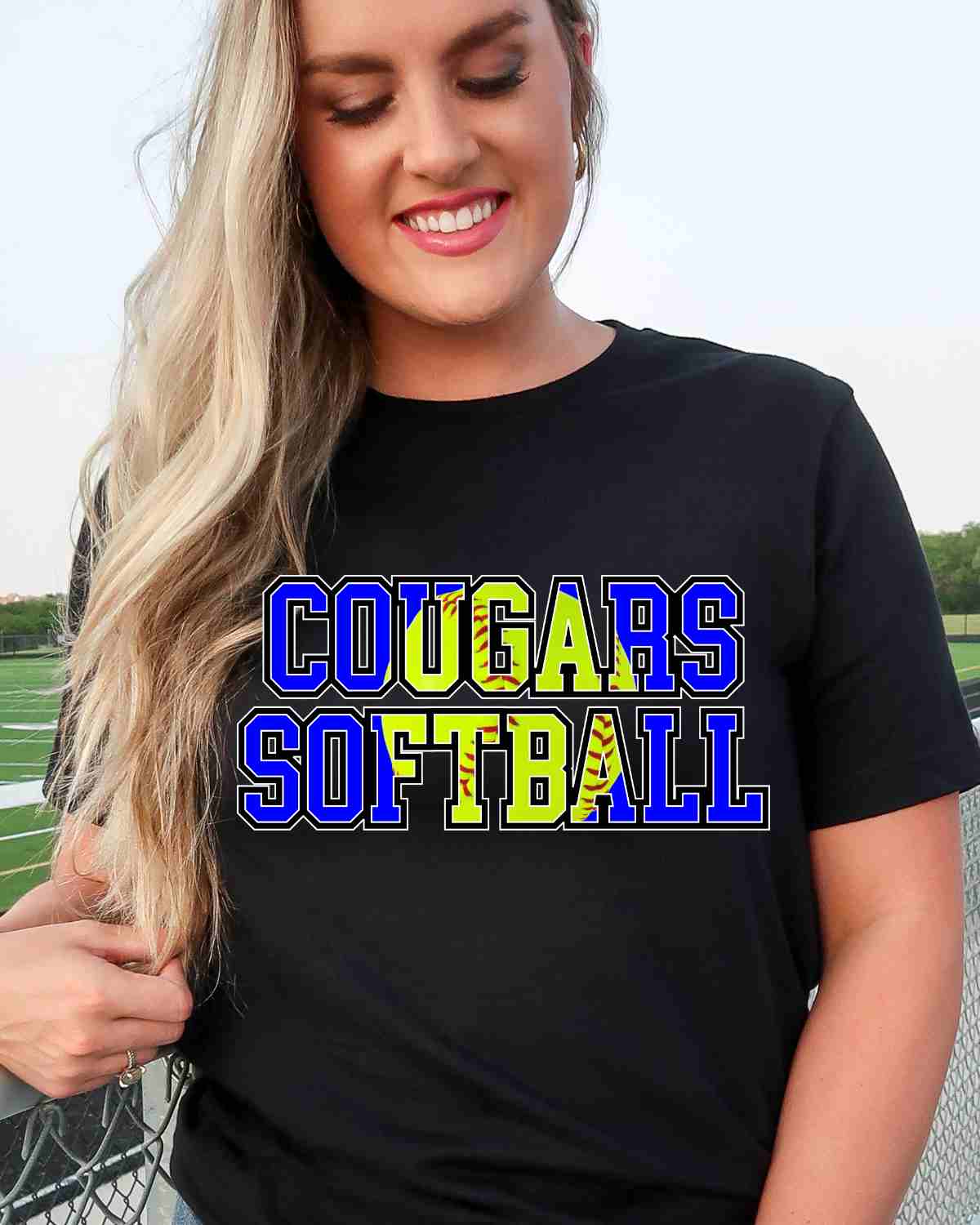 Cougars Softball Words DTF Transfer