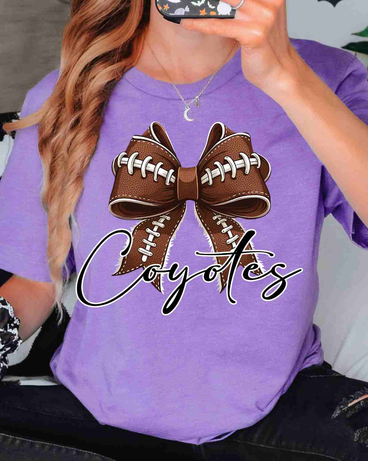 Coyotes Football Coquette Bow DTF Transfer