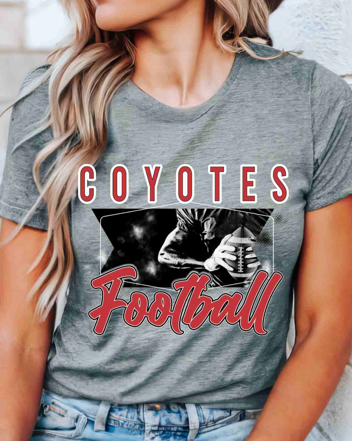 Coyotes Football Photo Letter DTF Transfer