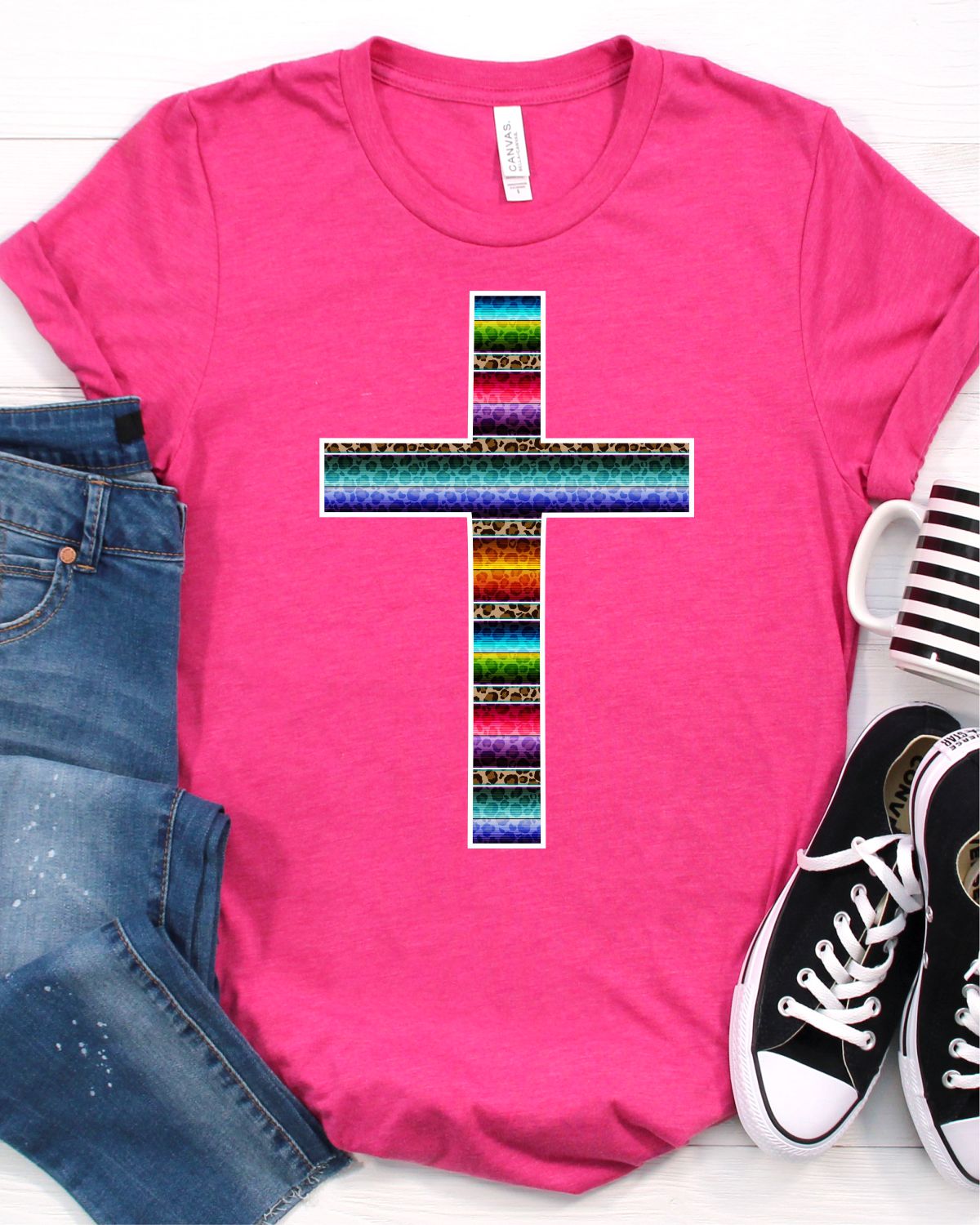 Leopard Serape Cross DTF Transfer