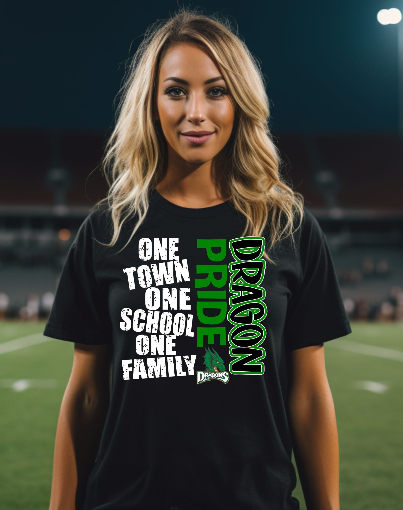 One Town One School Dragons DTF Transfer