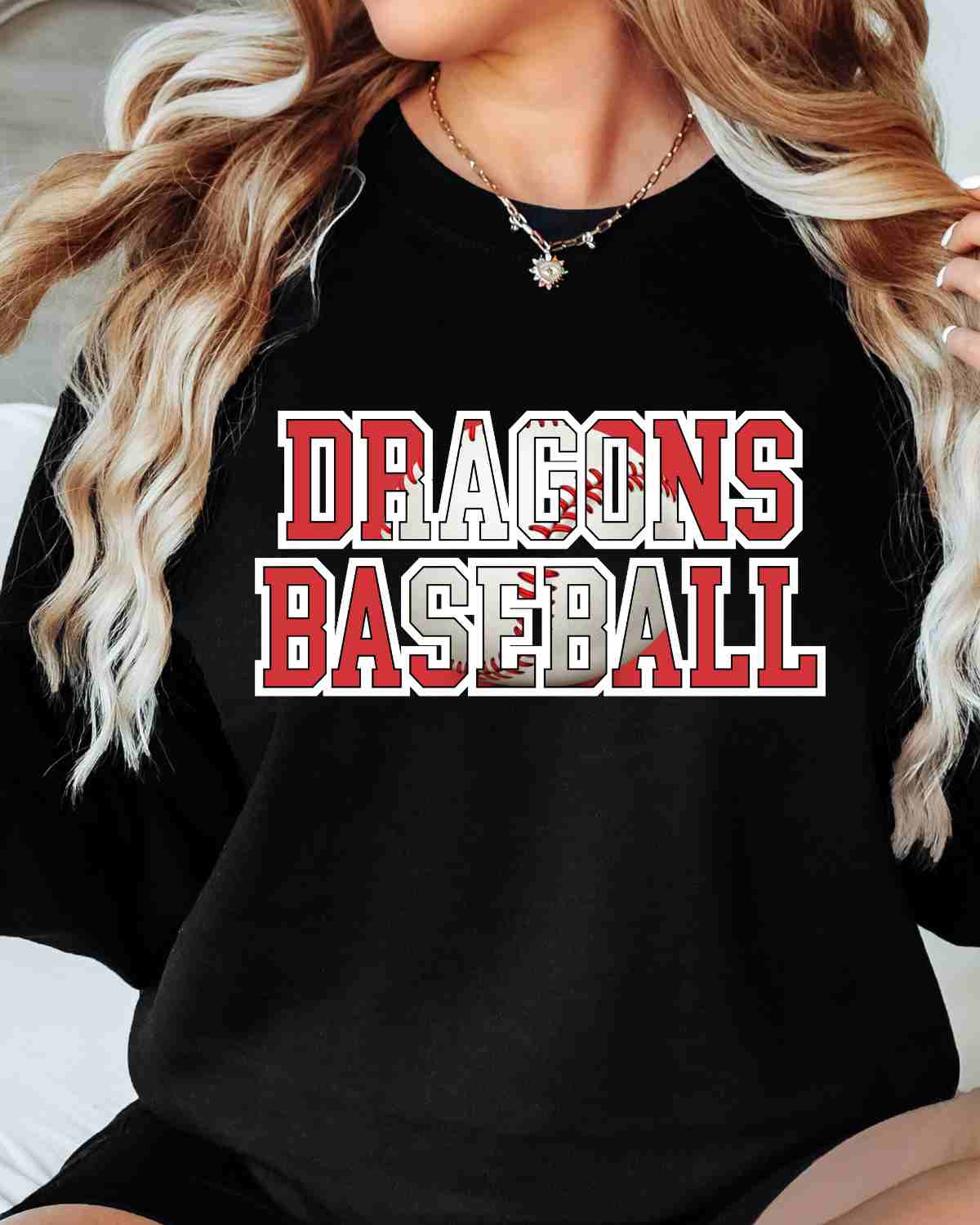 Dragons Baseball Words DTF Transfer