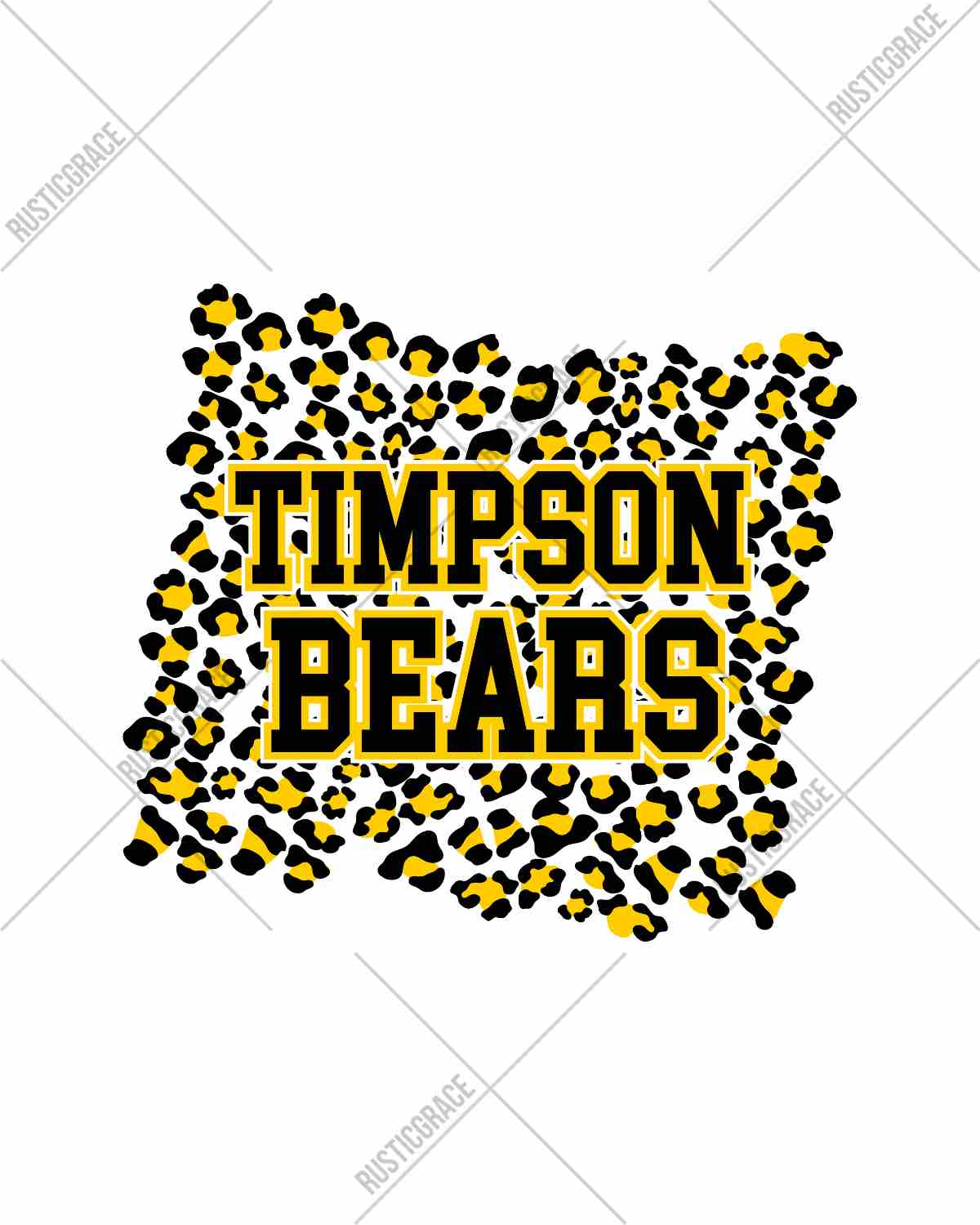 Timpson Bears Leopard Print DTF Transfer
