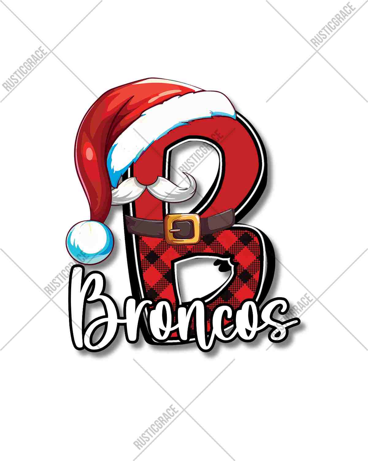 Broncos Santa Letter DTF Transfer