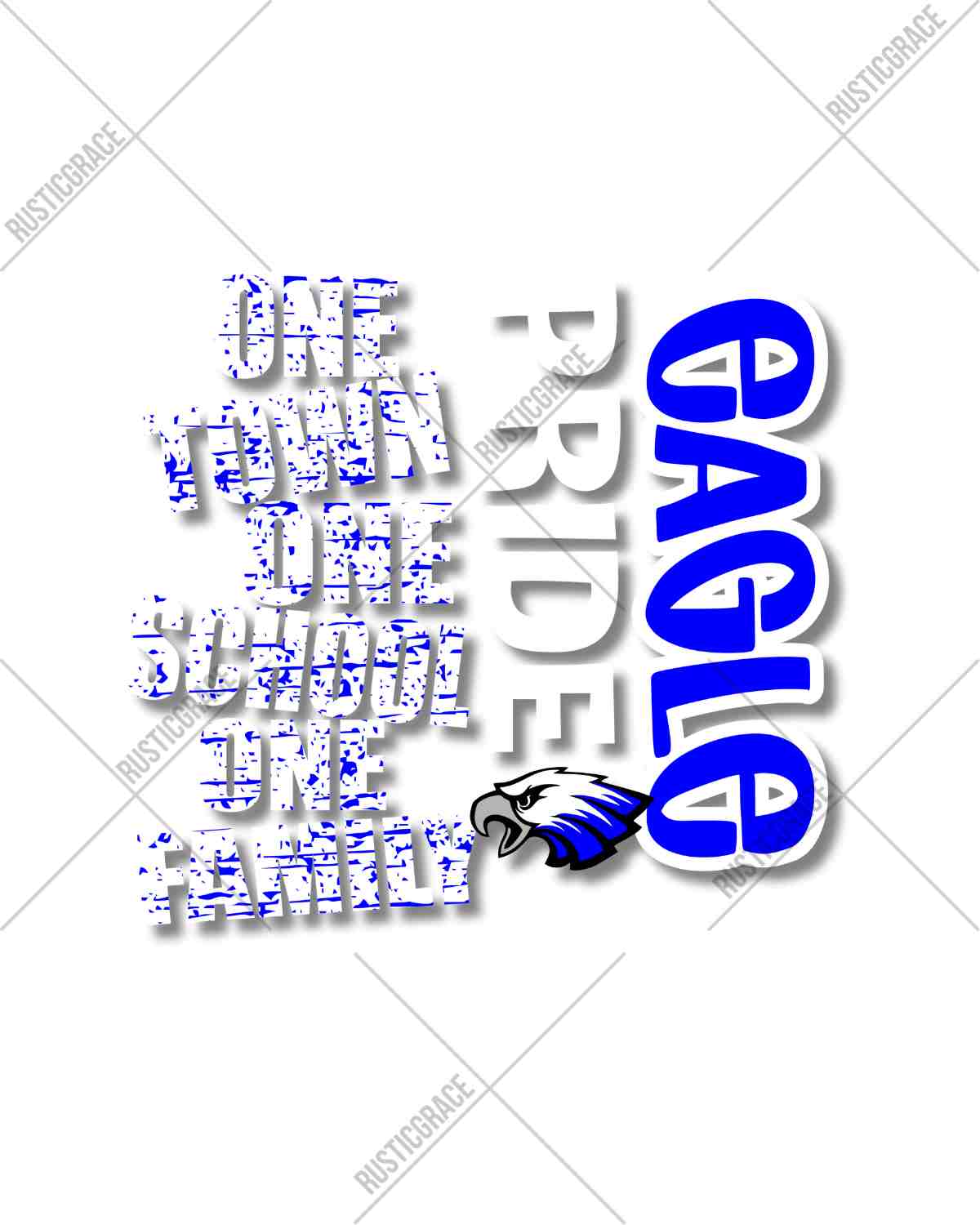 One Town One School Eagle Pride DTF Transfer