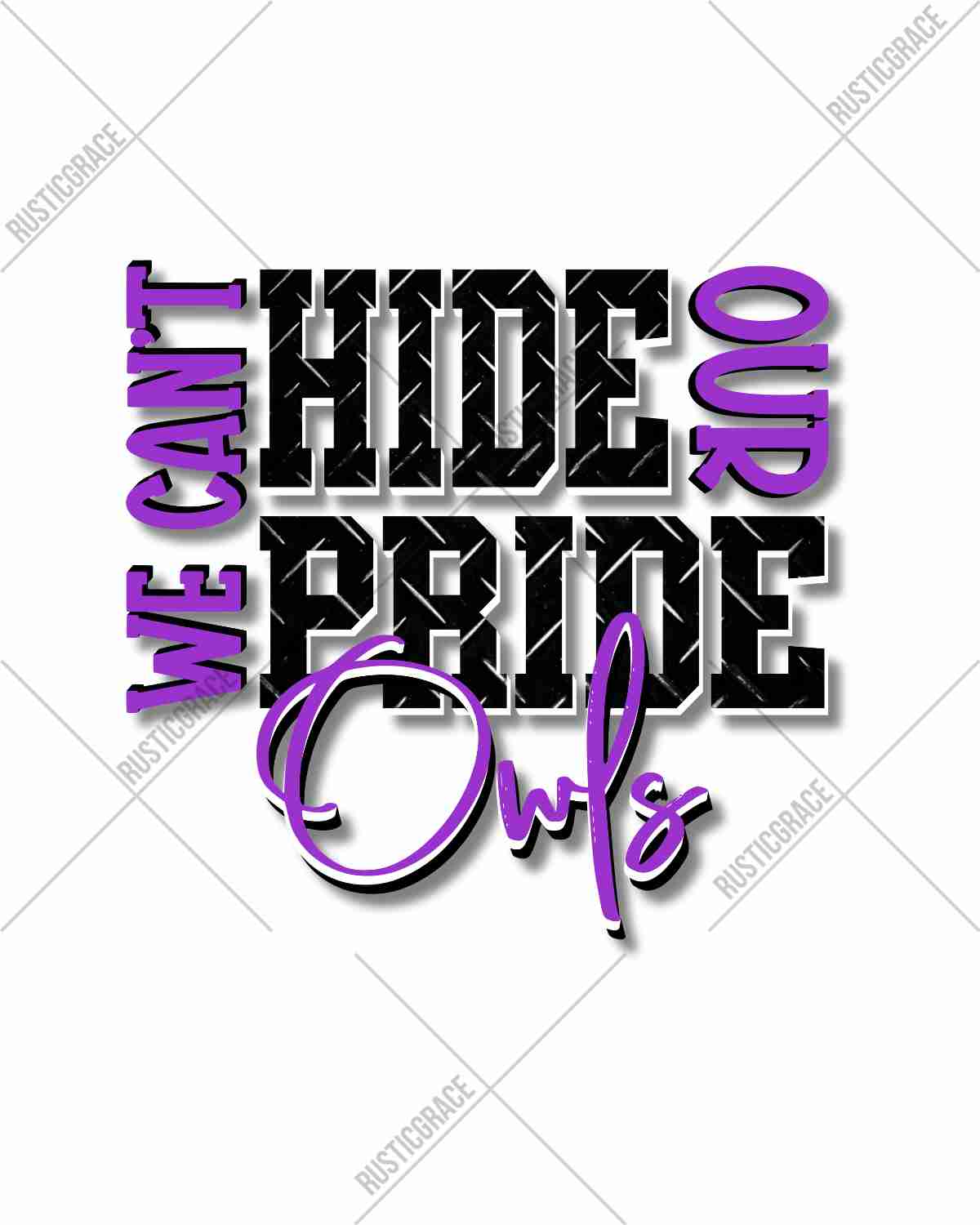 We Can't Hide Our Pride Owls DTF Transfer