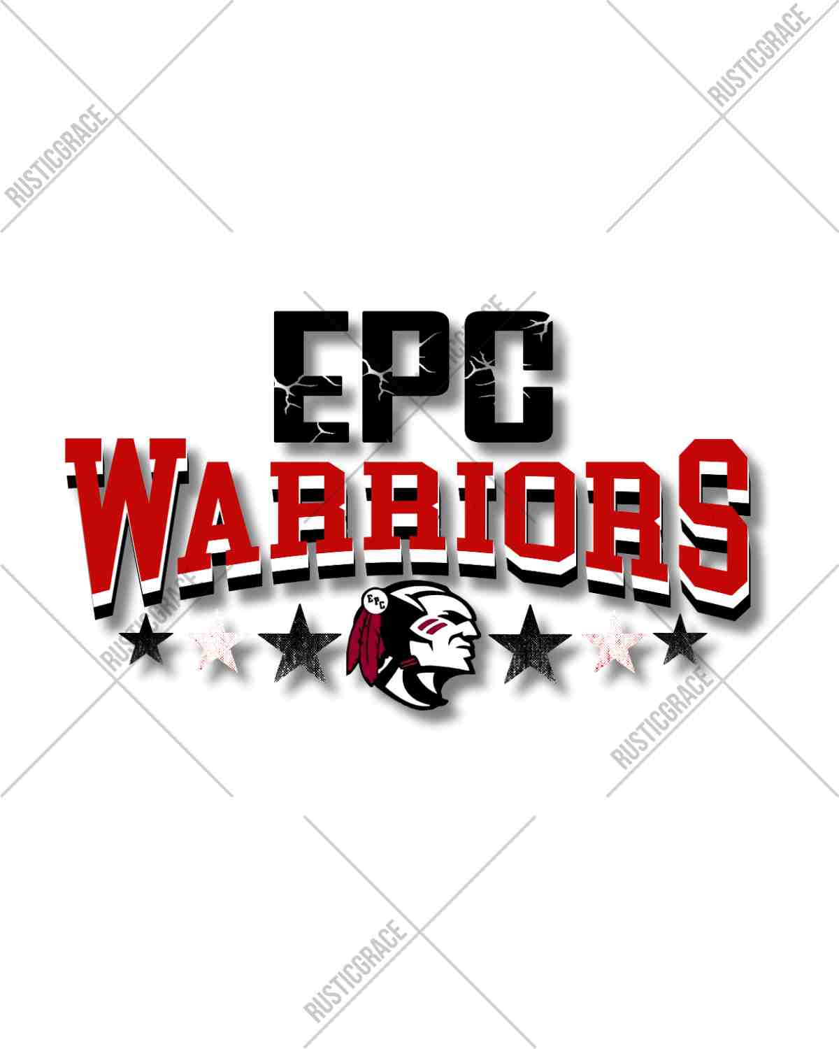 EPC Warriors Logo Stars DTF Transfer