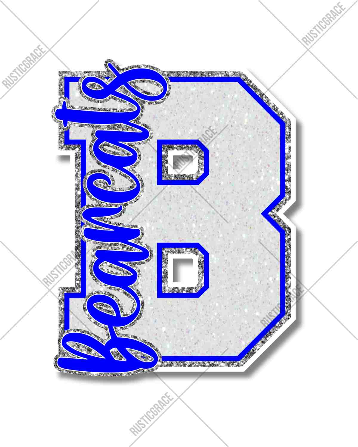 Bearcats Glitter Letter DTF Transfer