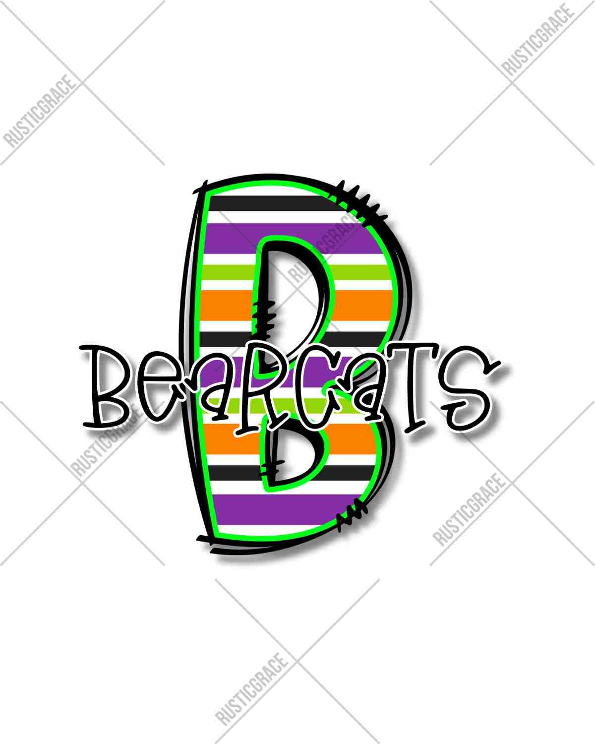 Bearcats Halloween Letter DTF Transfer