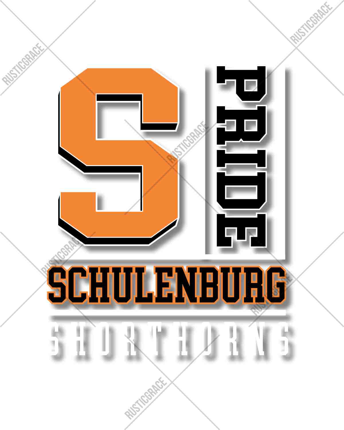 Schulenberg Shorthorns Pride Block DTF Transfer