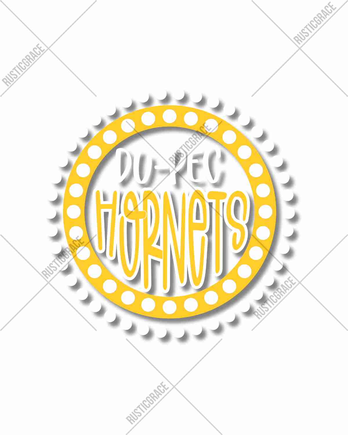 DU-PEC Hornets Spirit Circle Dot DTF Transfer