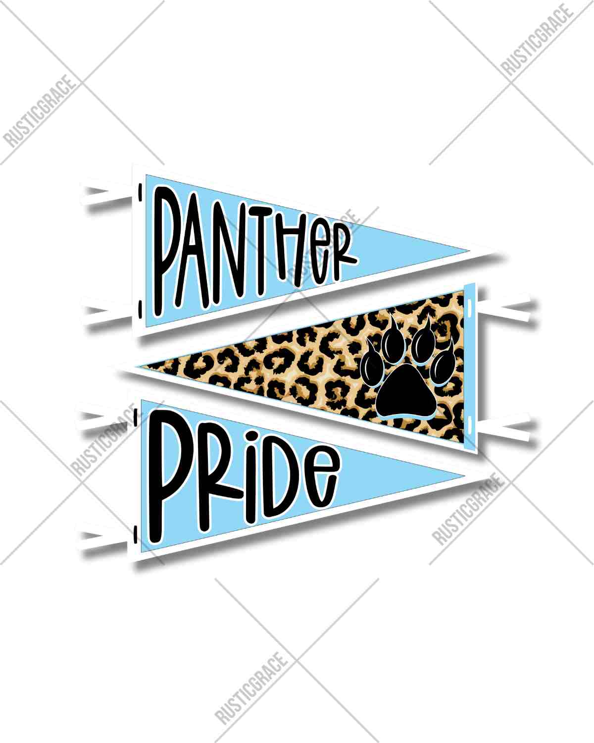 Panther Pride Pennants DTF Transfer