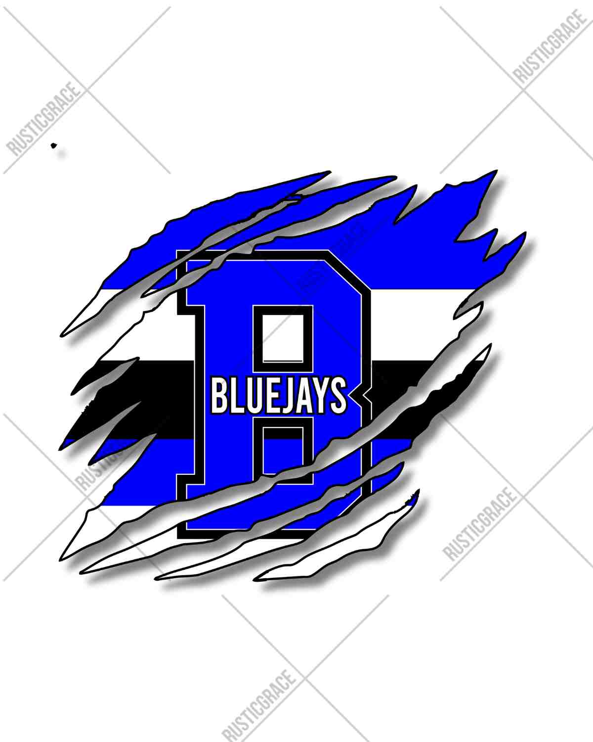 Bluejays Swash Claw Mark DTF Transfer