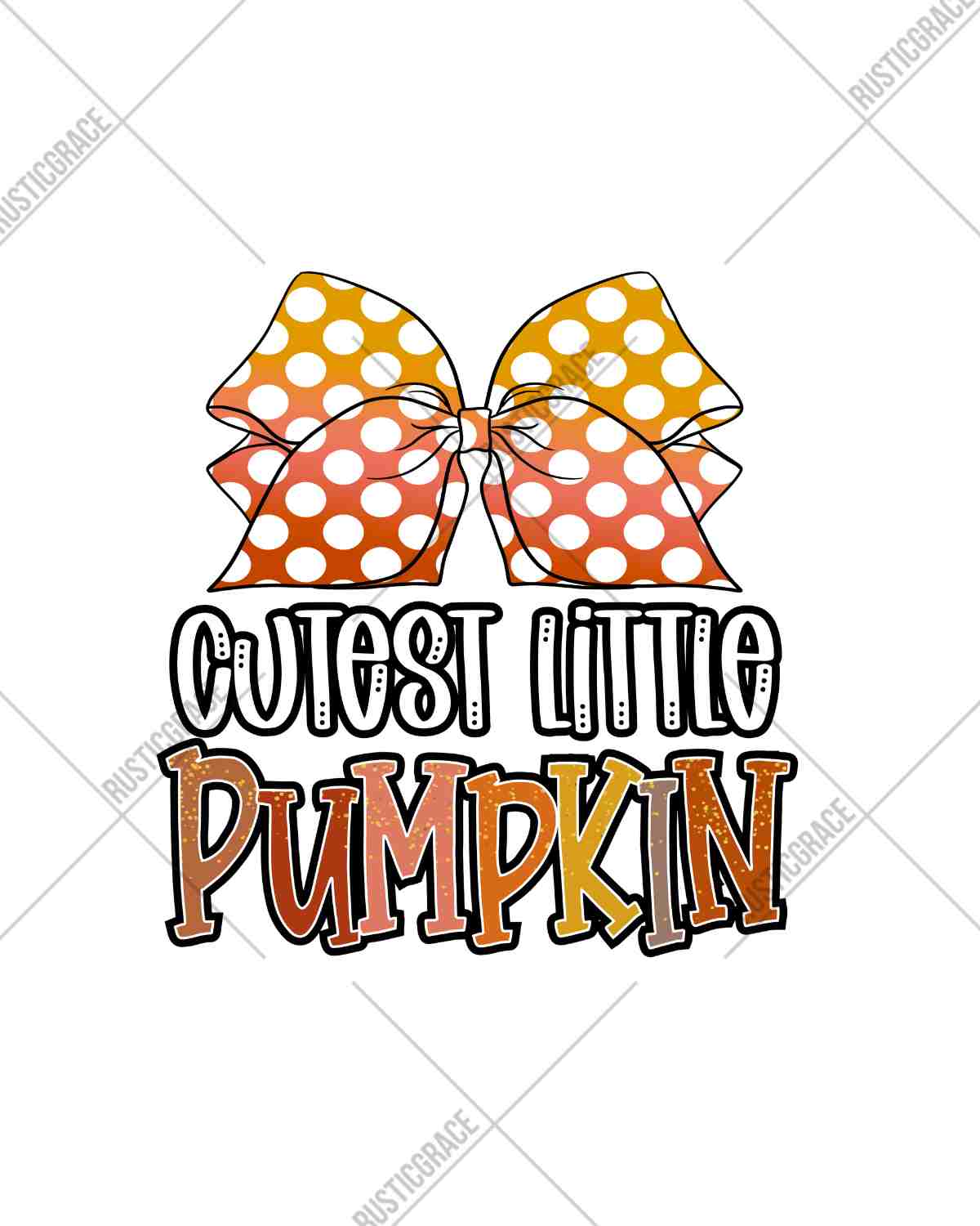 Cutest Little Pumpkin DTF Transfer