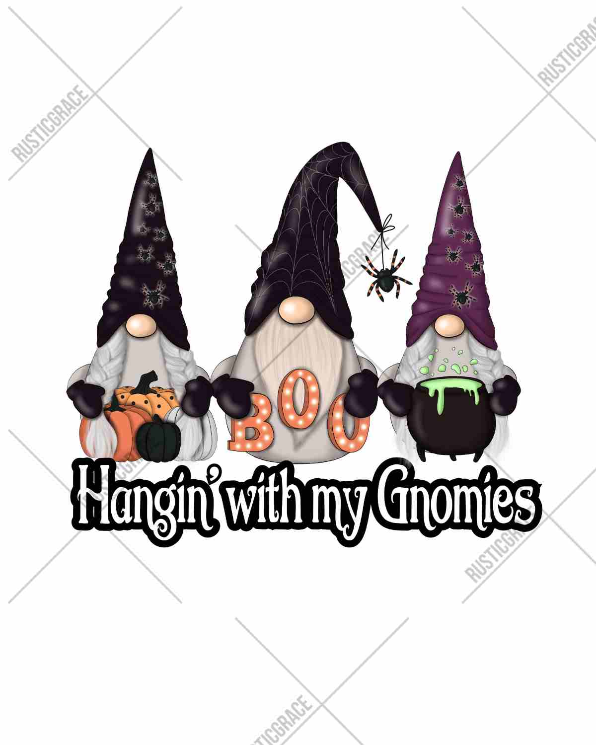Hangin' with my Gnomies on Halloween DTF Transfer