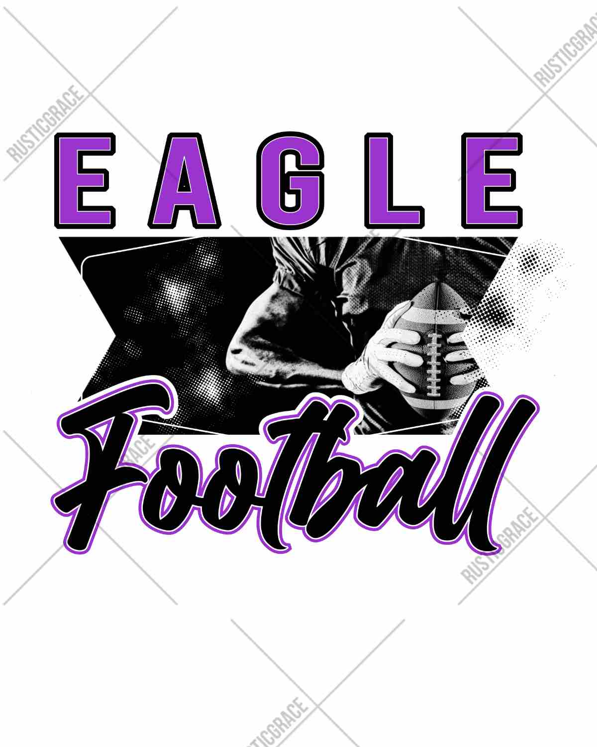 Eagle Football Photo DTF Transfer, rusticgracecompany.com
