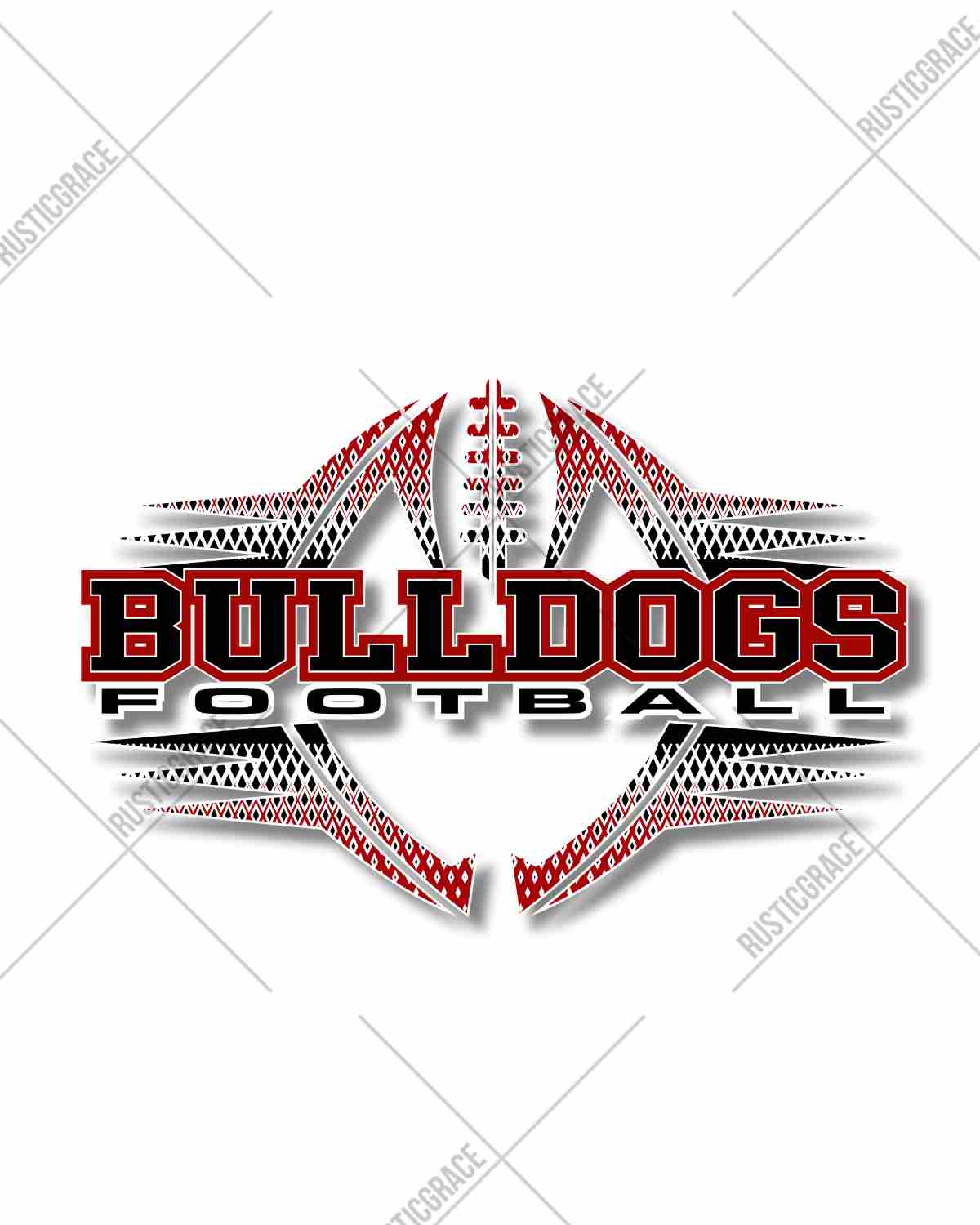 Bulldogs Football Halftone DTF Transfer