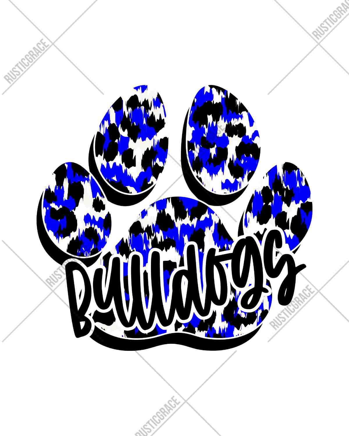Bulldogs Paw Print DTF Transfer