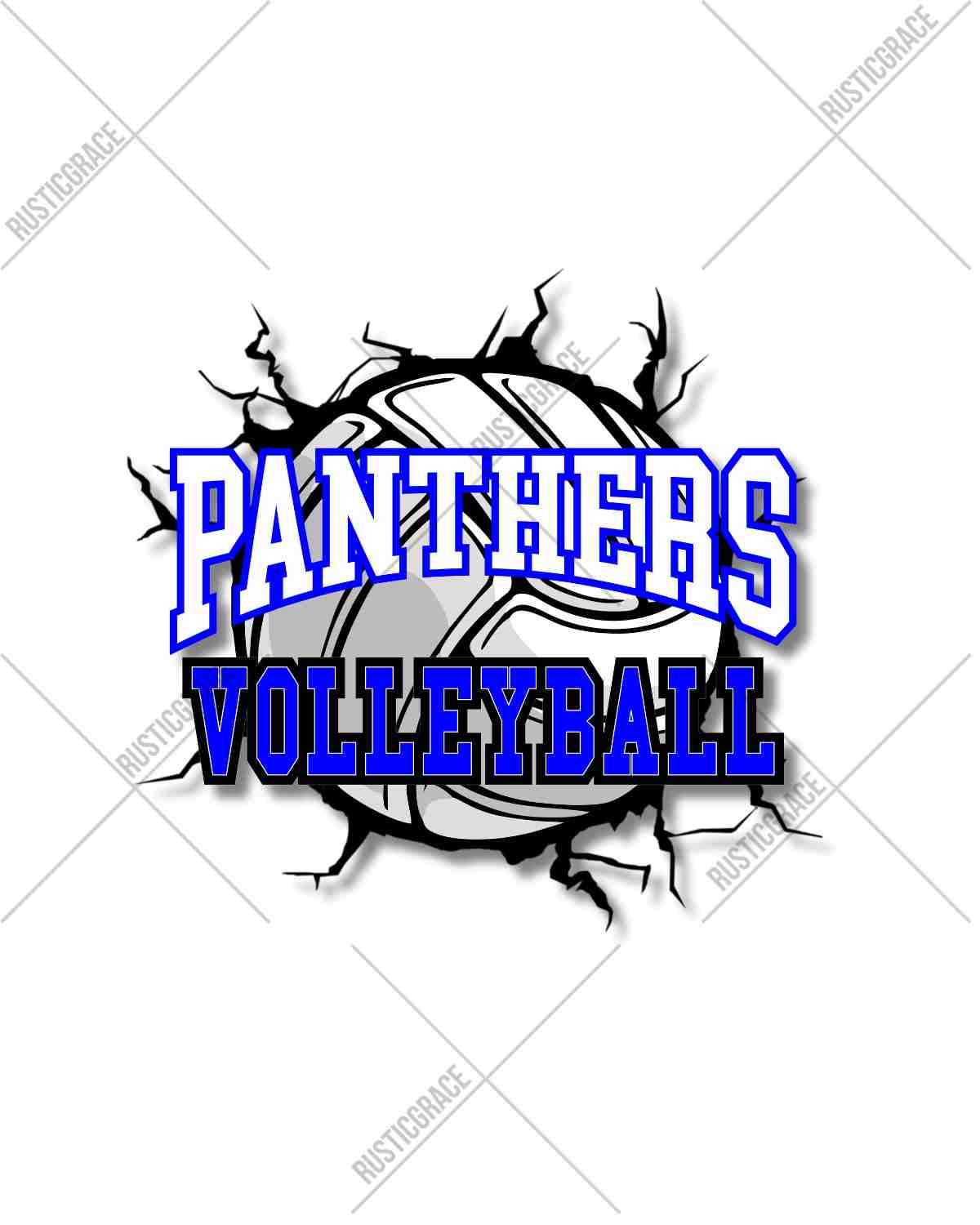 Panthers Volleyball Break Through DTF Transfer