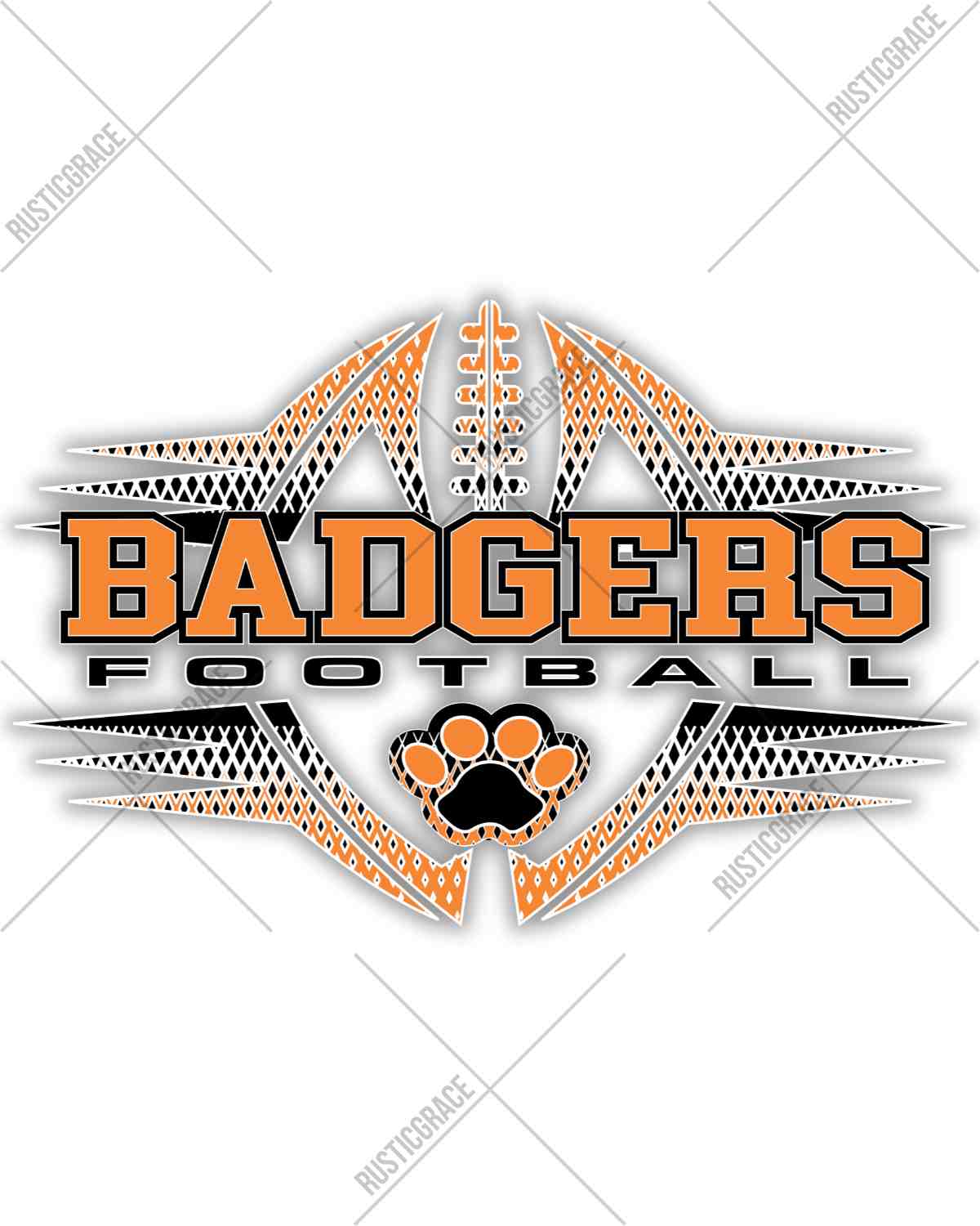 Badgers Football Halftone DTF Transfer