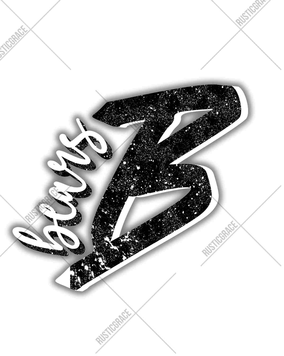 Bears Black / White Letter DTF Transfer