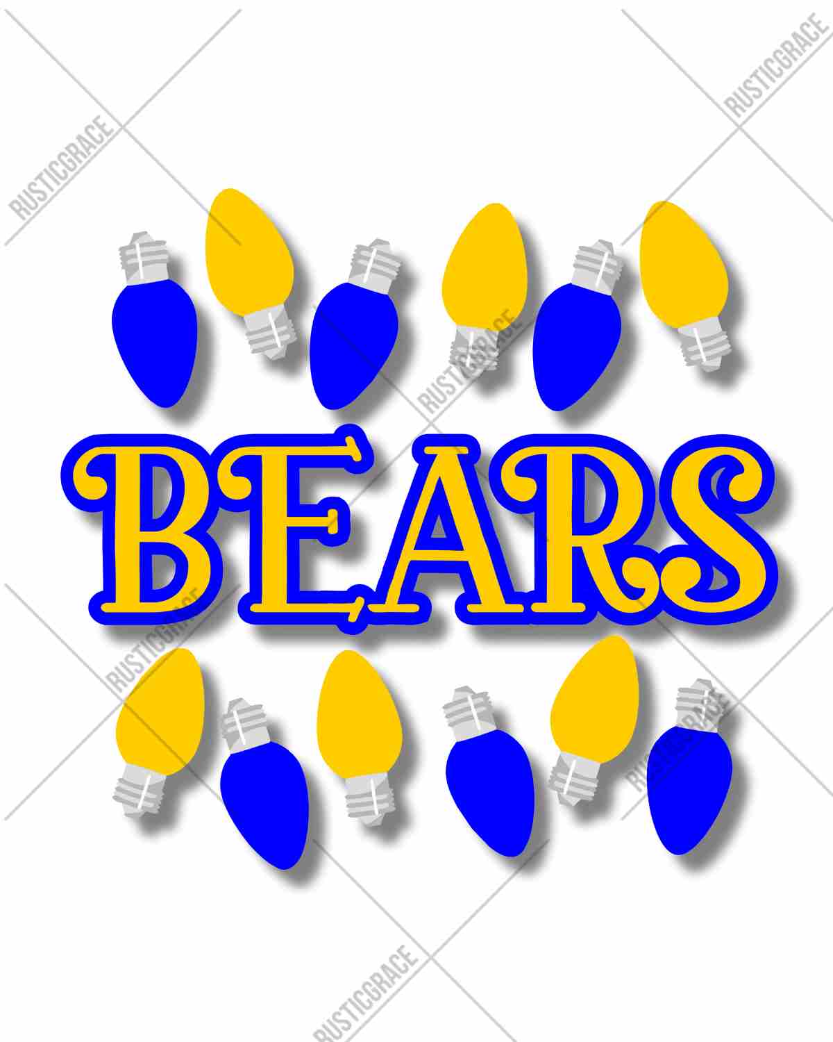 Bears Christmas Lights DTF Transfer