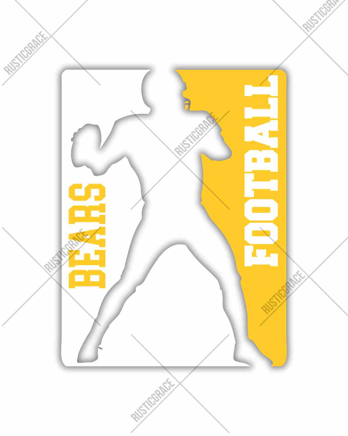 Bears Football Silhouette DTF Transfer