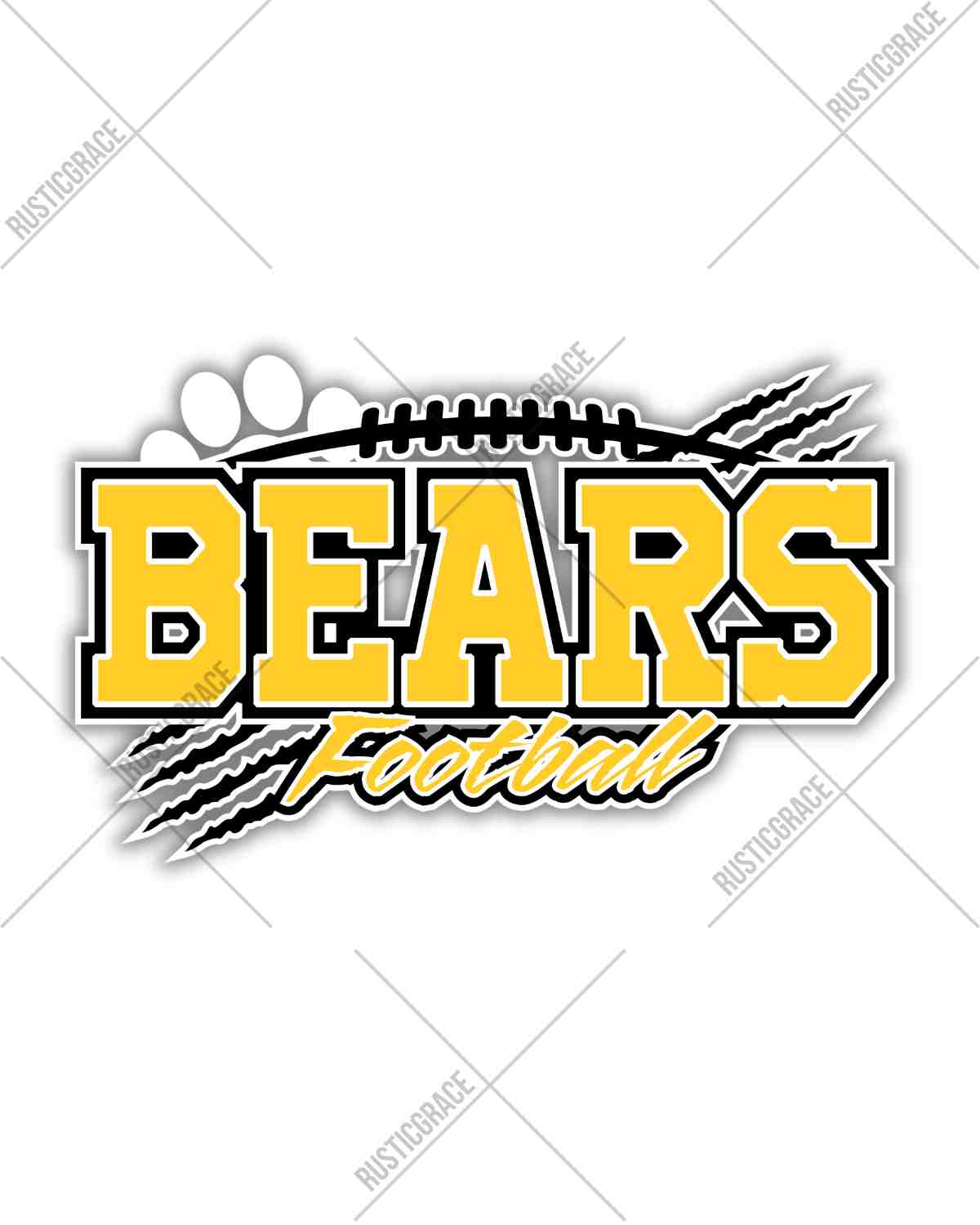 Bears Football with Claws DTF Transfer