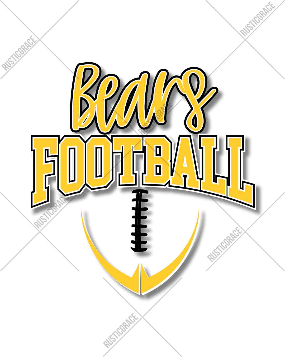 Bears Half Football DTF Transfer