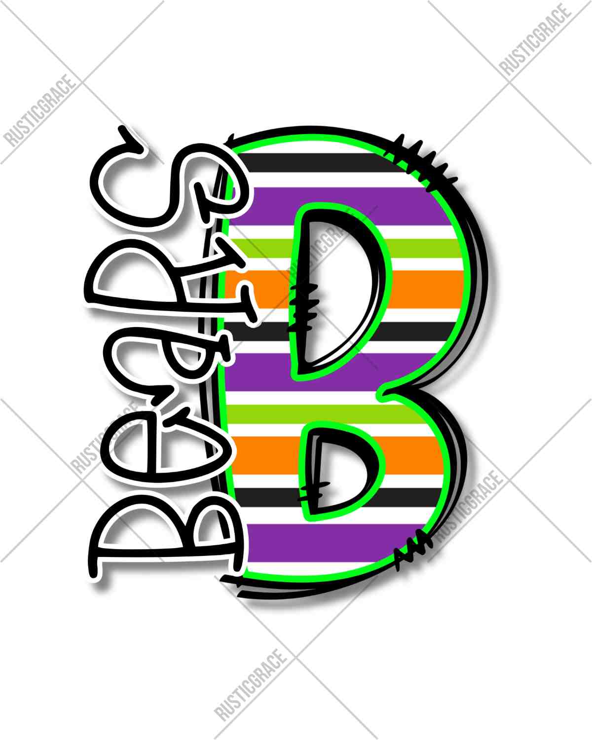 Bears Halloween Letter DTF Transfer