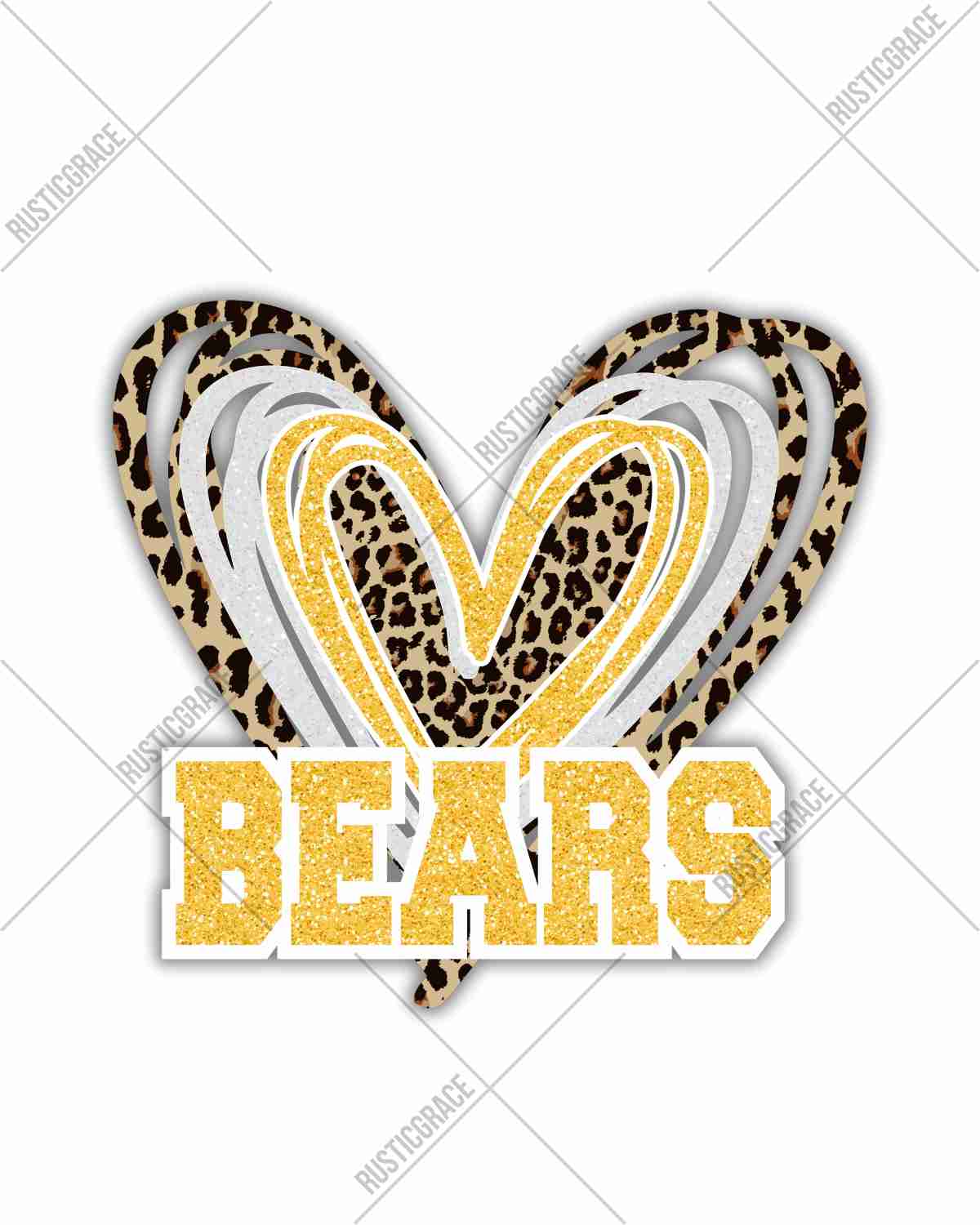 Bears Triple Heart DTF Transfer