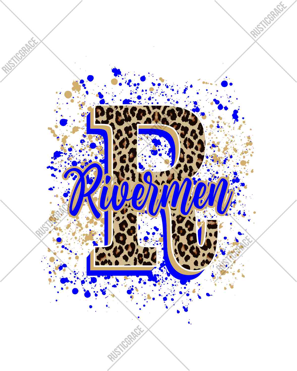 Rivermen Letter Splatter DTF Transfer