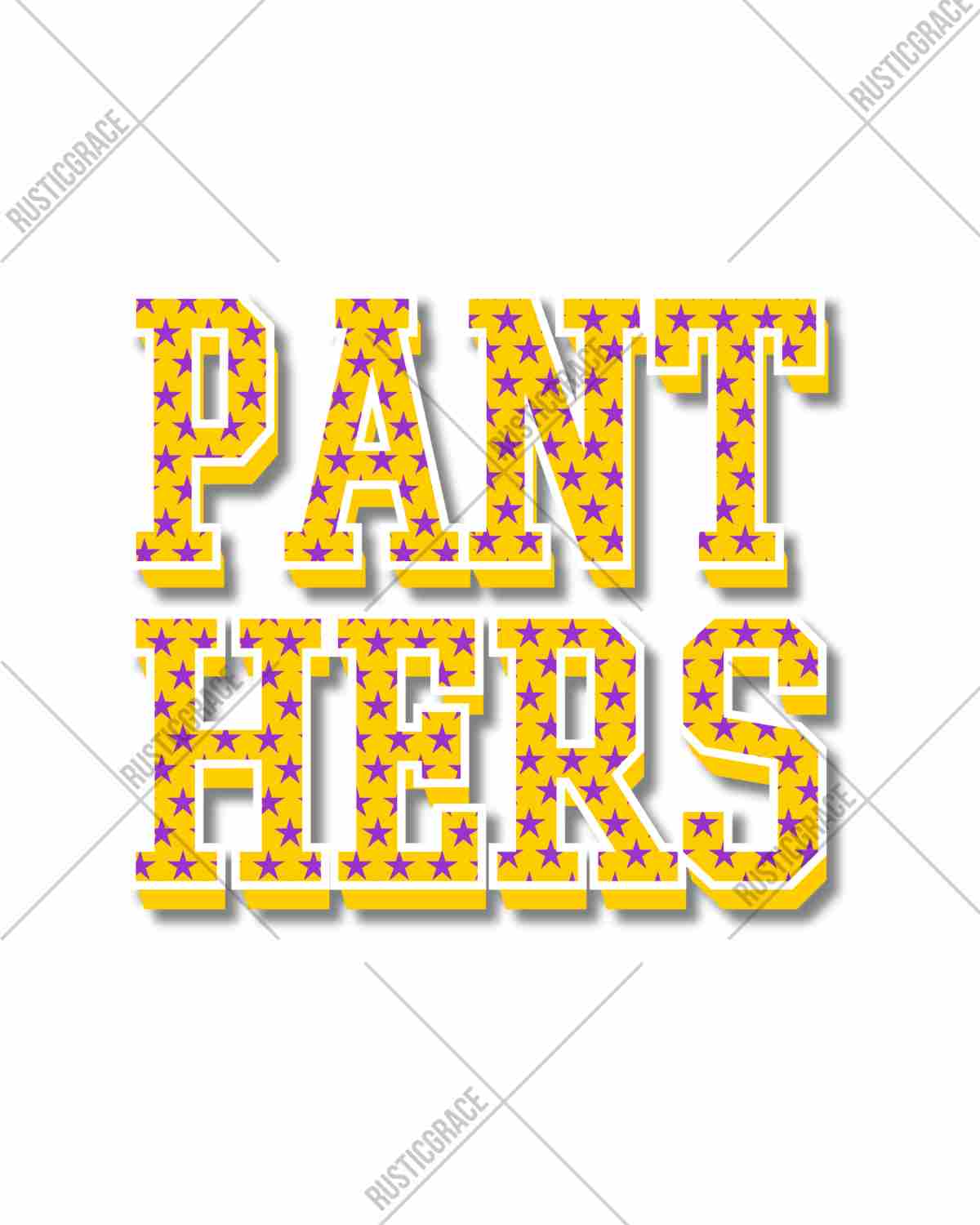 Panthers Star Pattern DTF Transfer