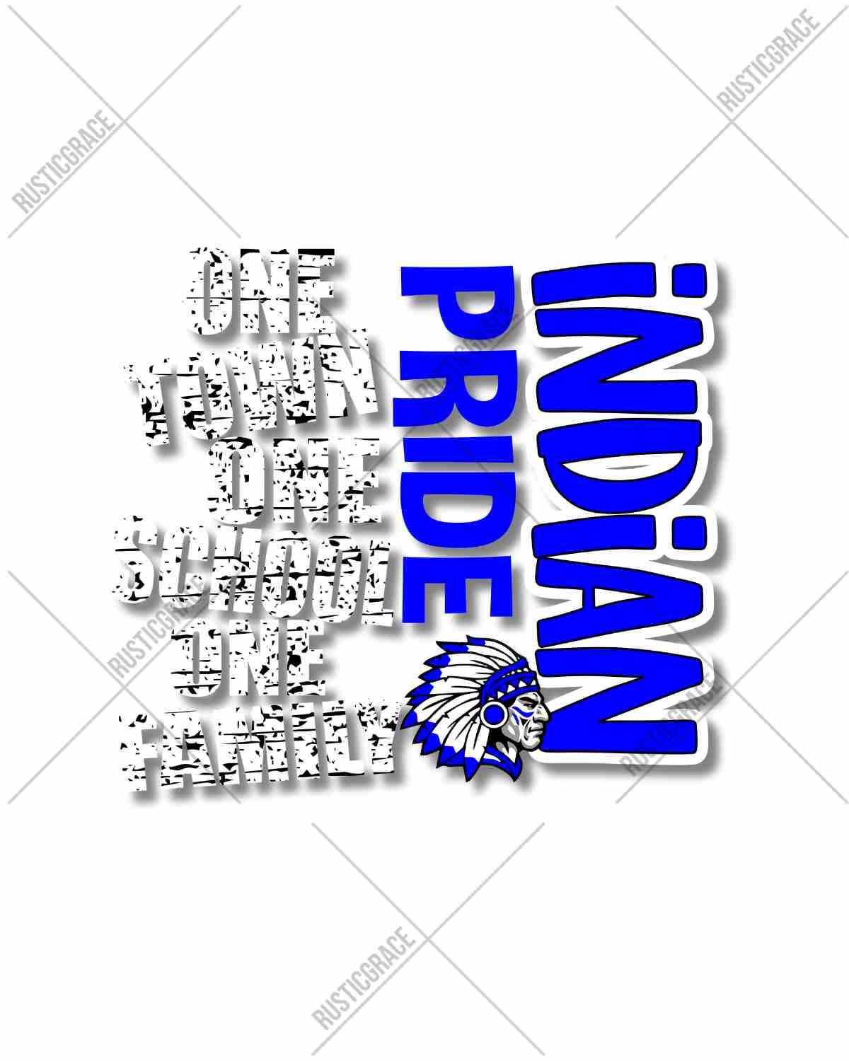 One Town One School Indian Pride Transfer