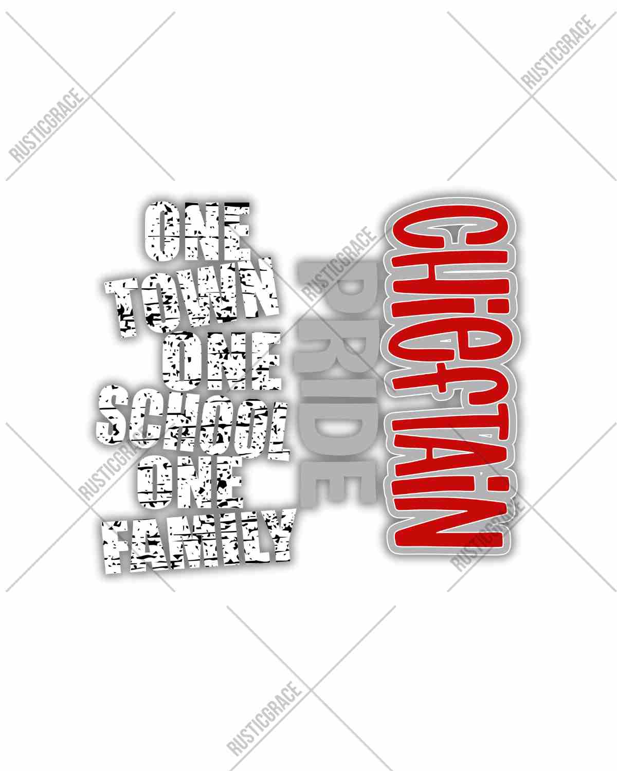 One Town One School Chieftain Pride DTF Transfer