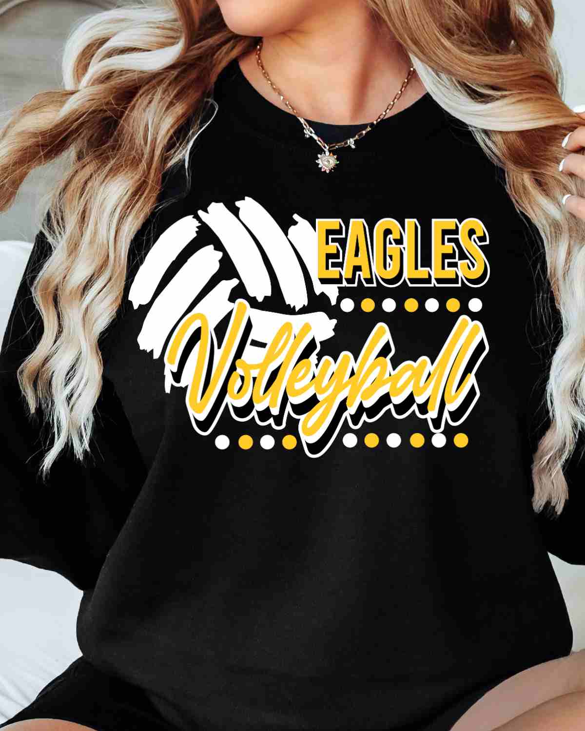 Eagles Volleyball with Dots DTF Transfer