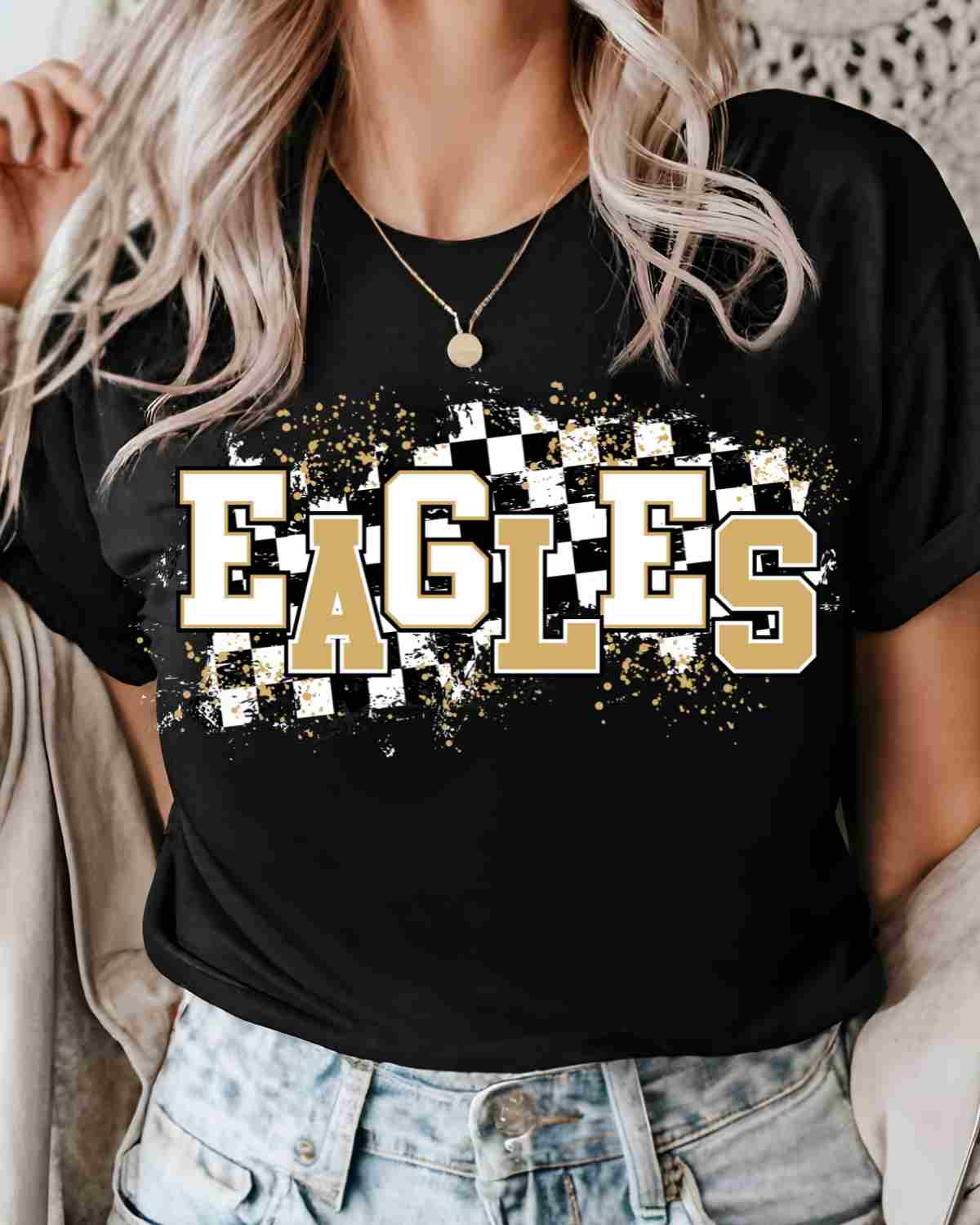 Eagles Checkered Swash DTF Transfer