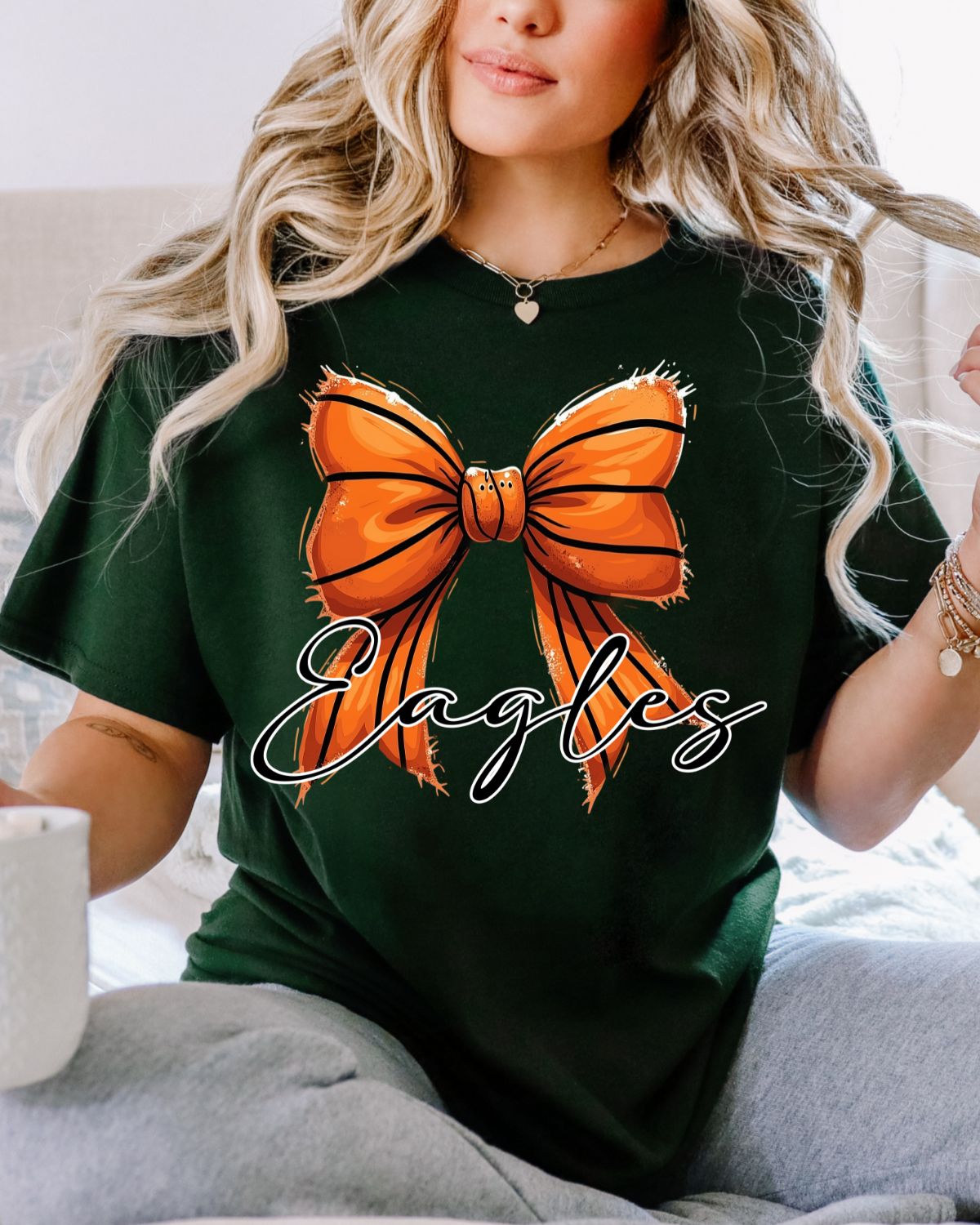 Eagles Basketball Coquette Bow DTF Transfer