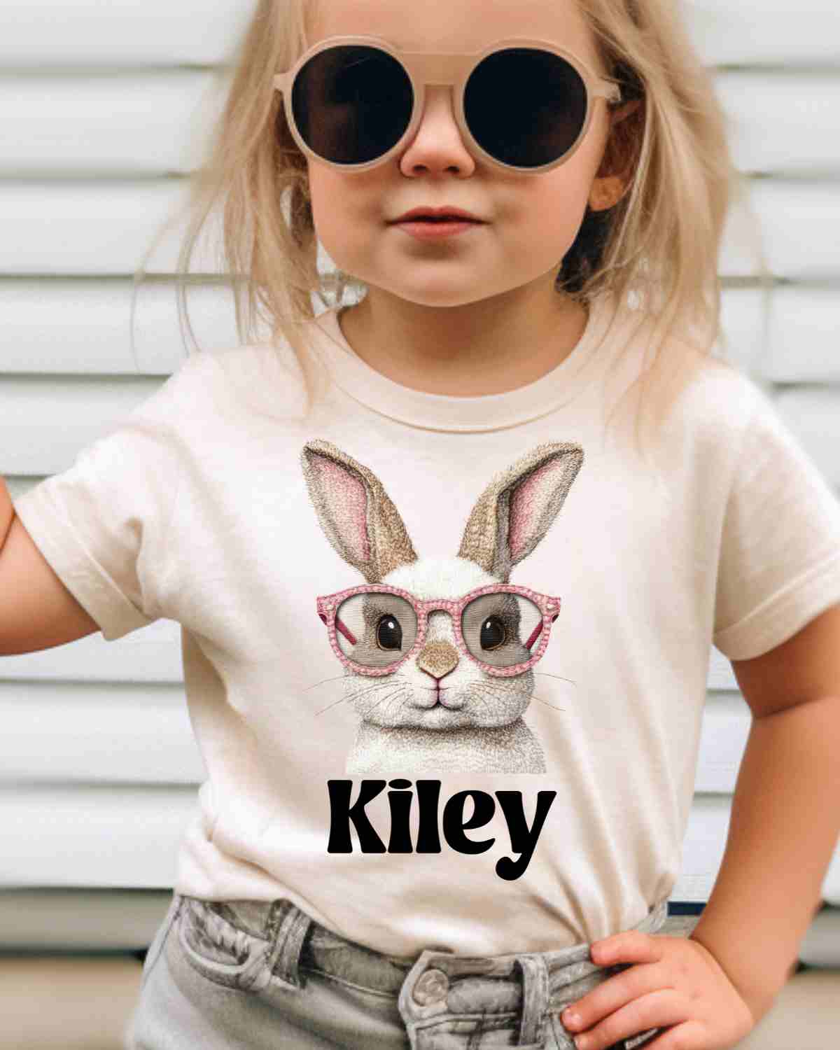 Custom Name Embroider Bunny DTF Transfer