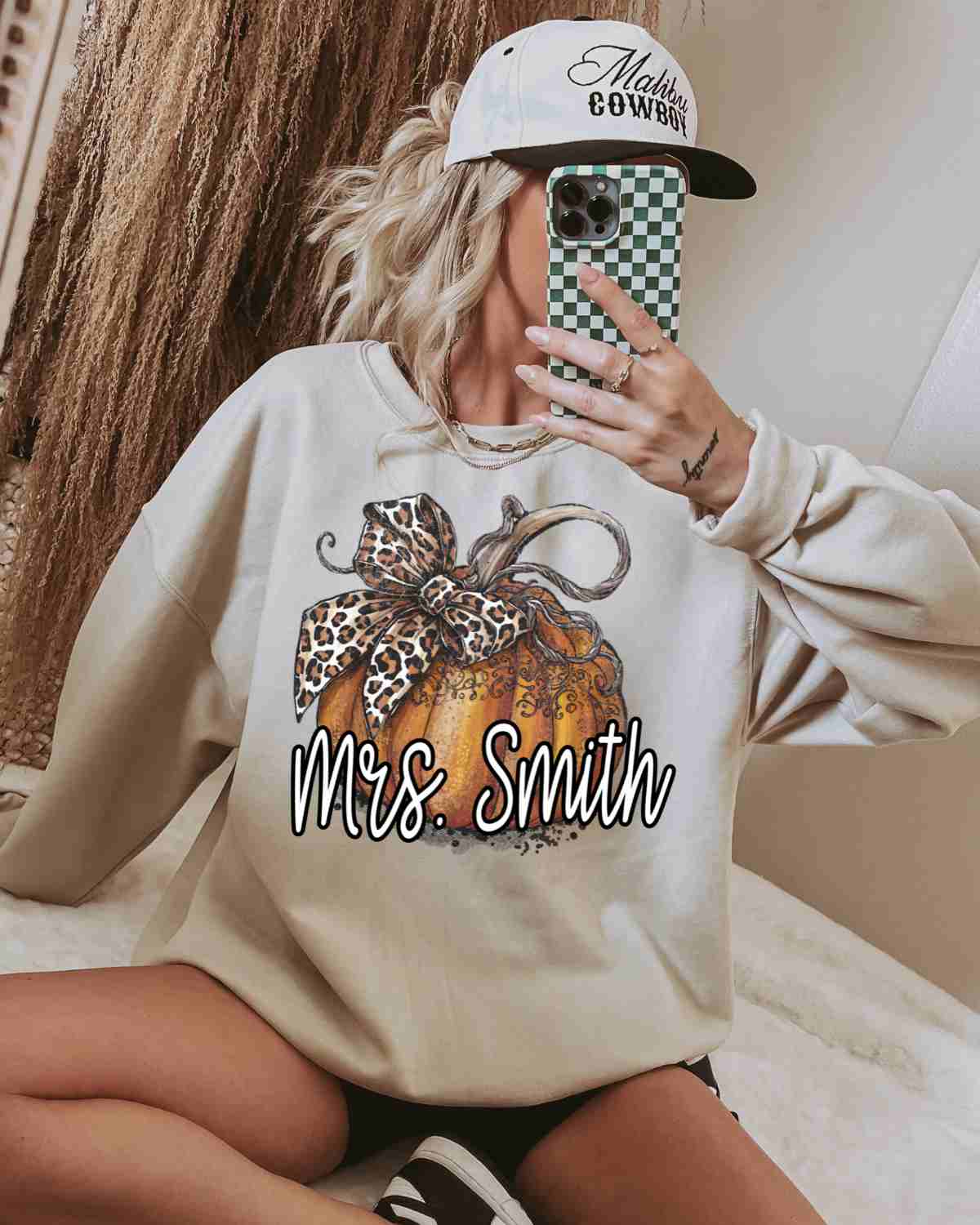 Custom Pumpkin Leopard Bow DTF Transfer