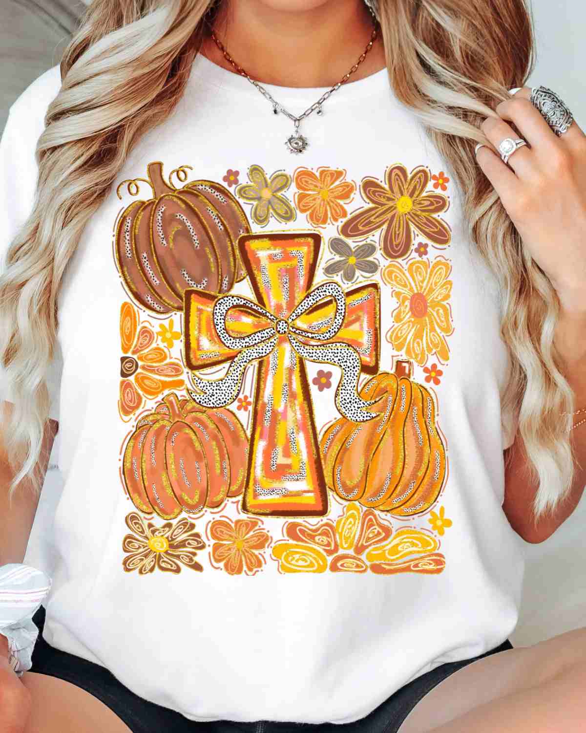 Brushstroke Fall Cross DTF Transfer