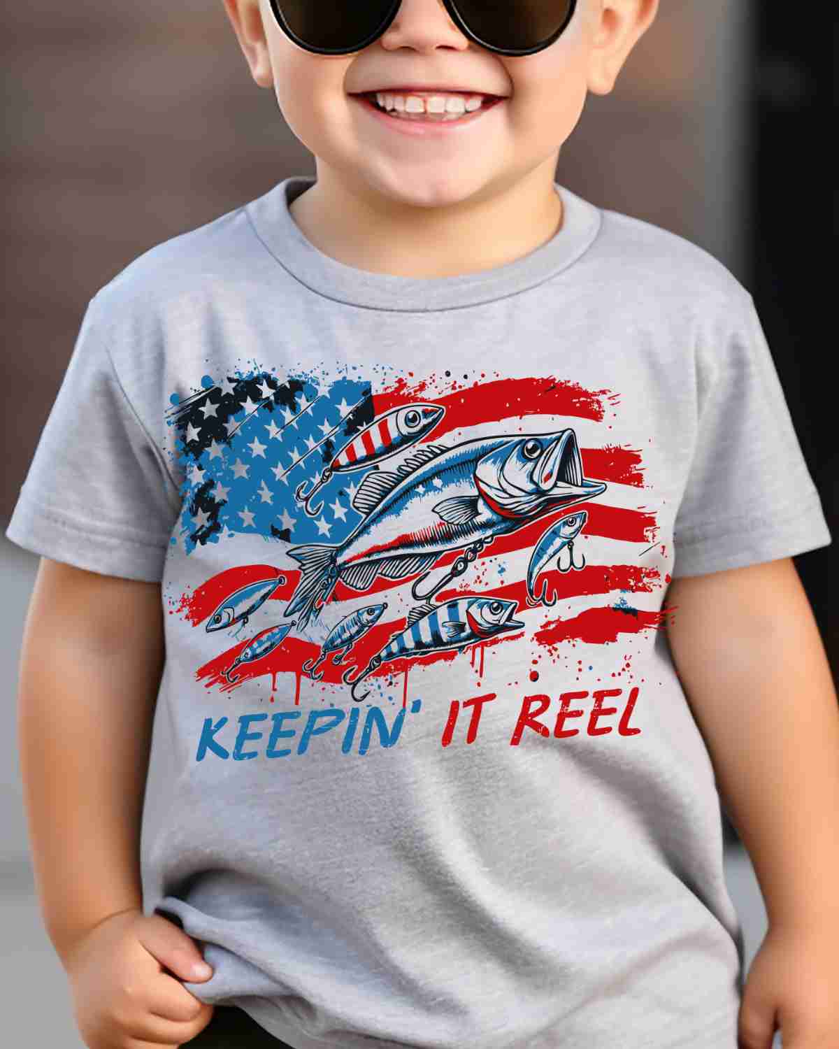Keepin It Real Fish Flag DTF Transfer