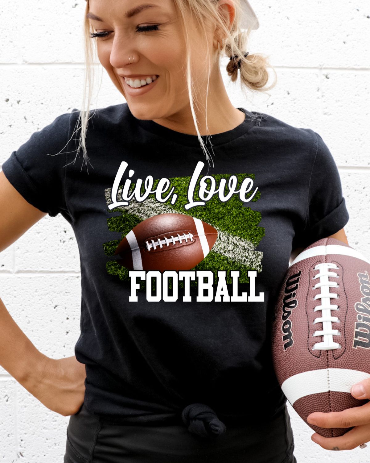 Live Love Football Photo DTF Transfer