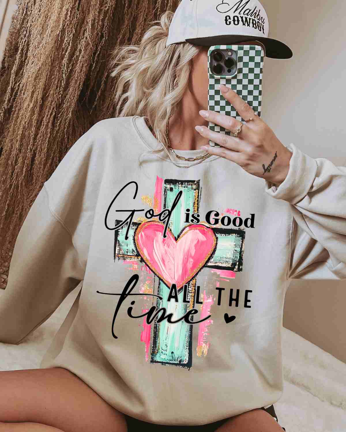 God is Good All the Time Cross DTF Transfer