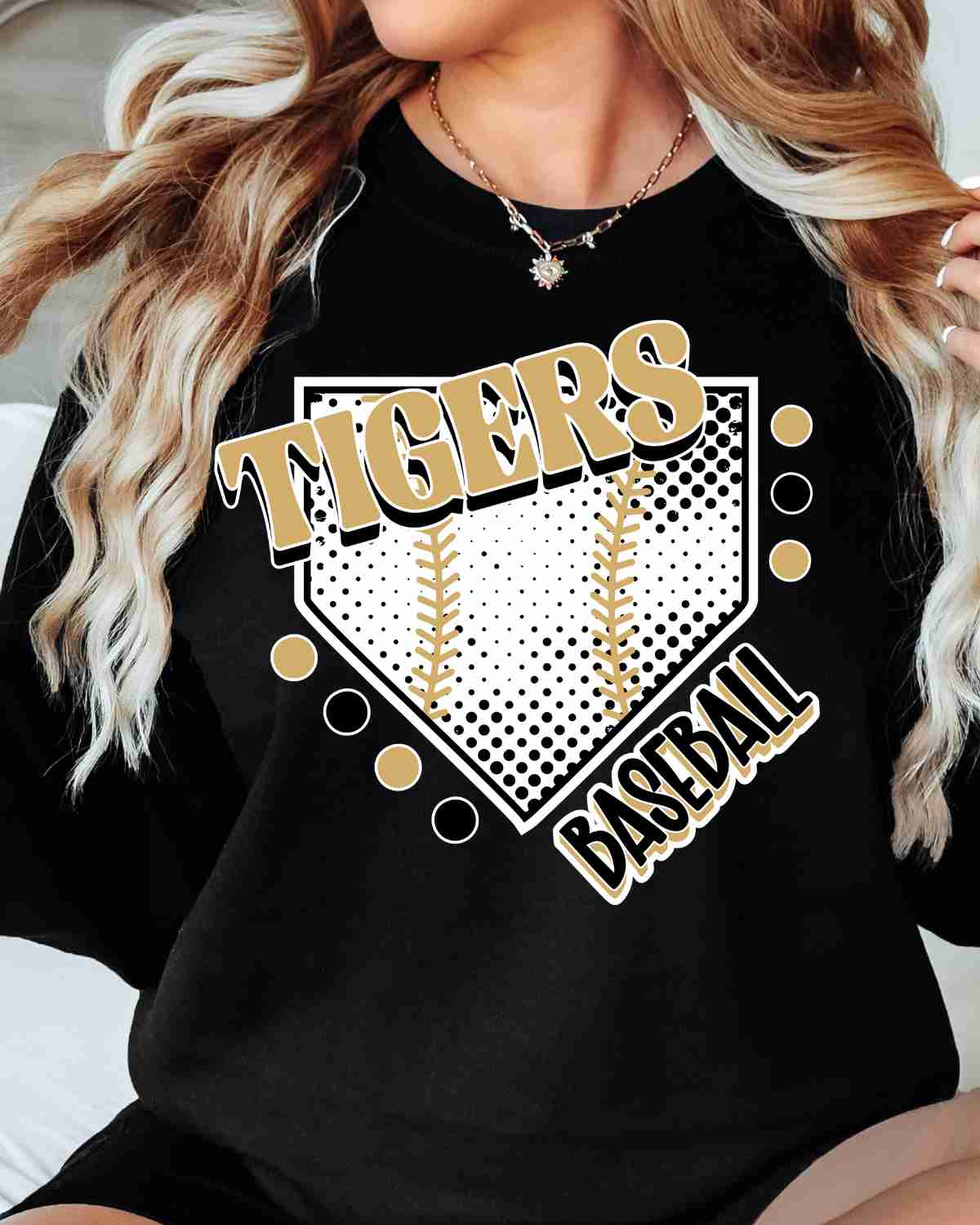 Tigers Baseball Home Plate DTF Transfer