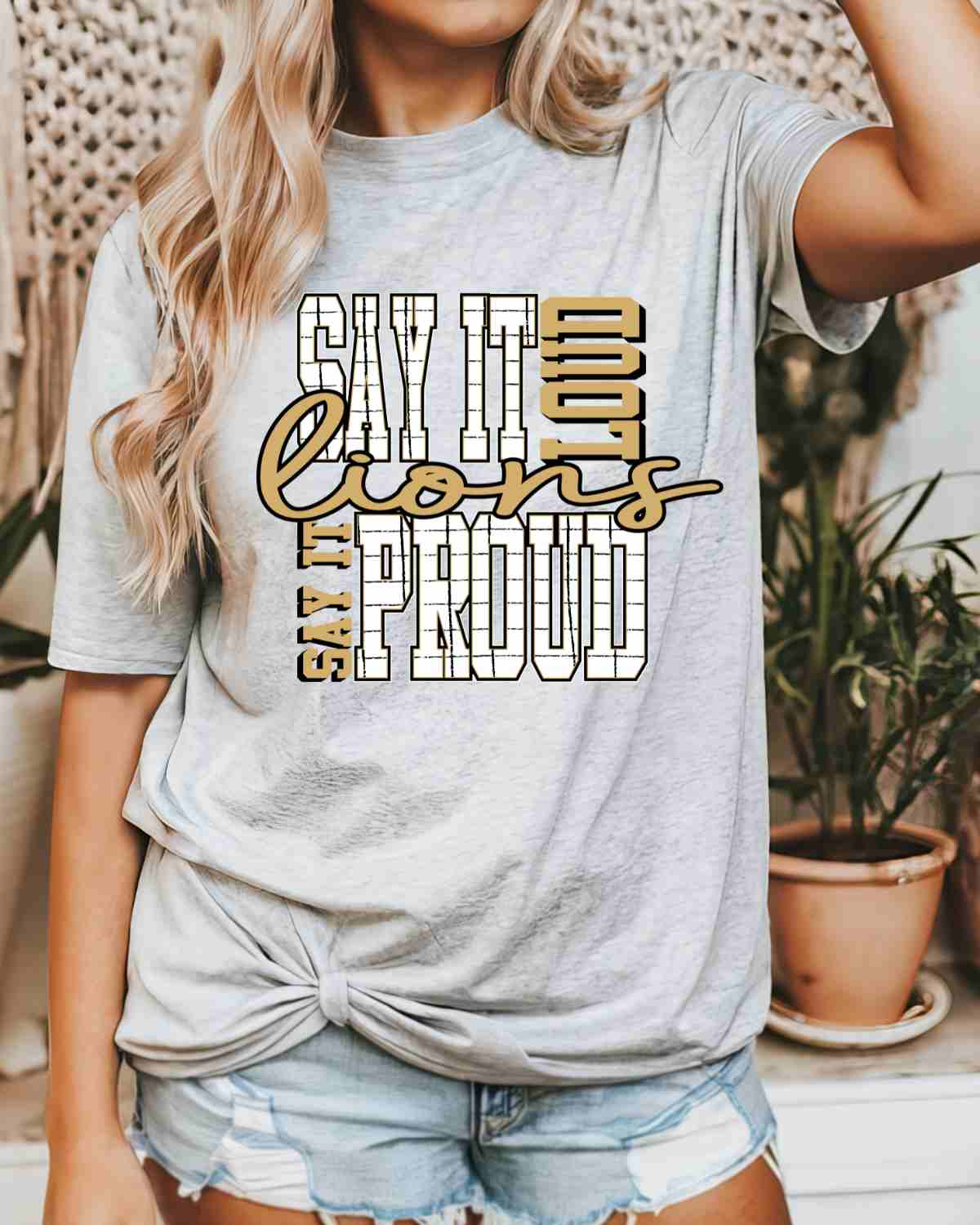 Say It Loud and Proud Lions DTF Transfer